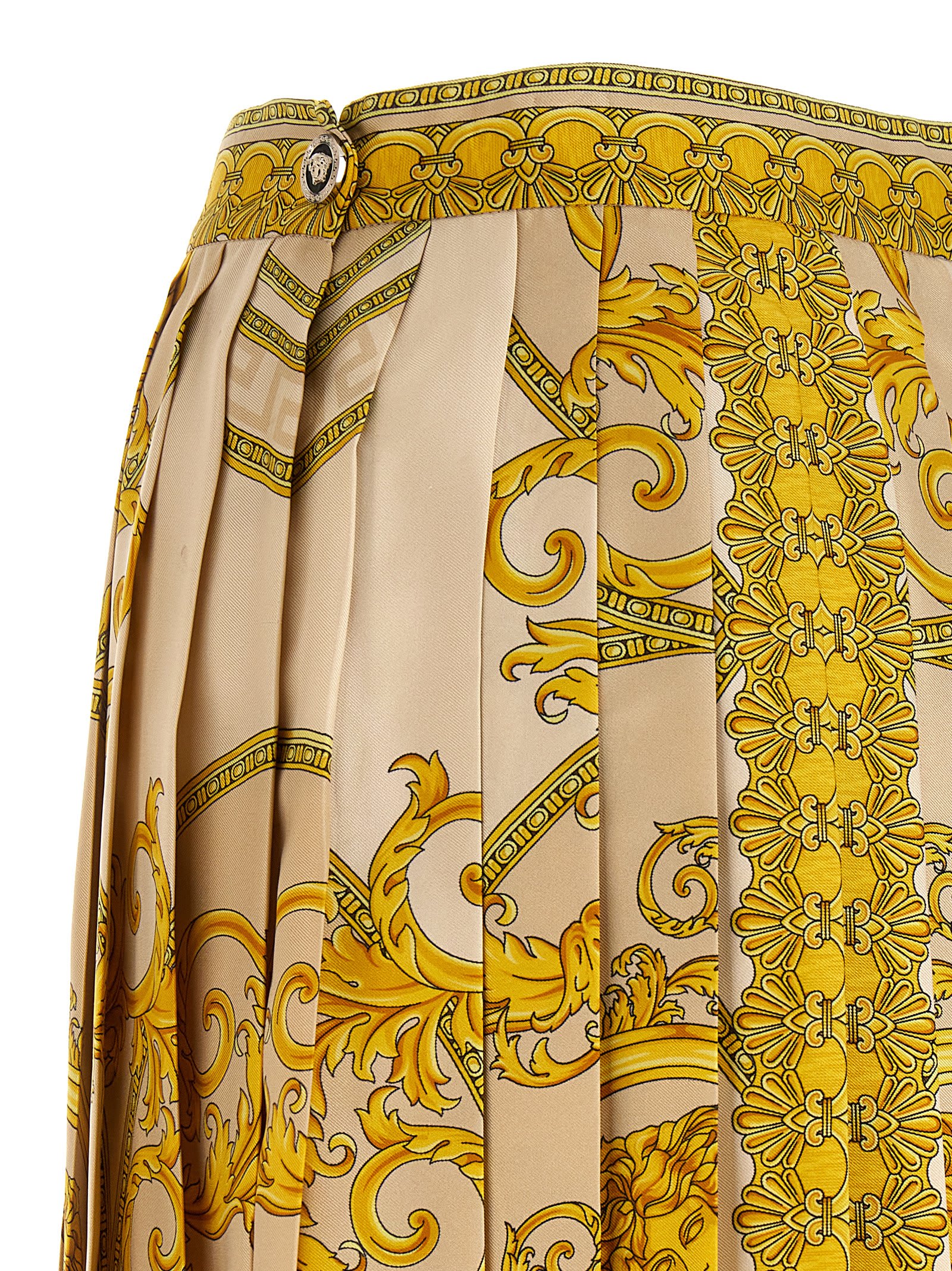 Shop Versace La Coupe Des Dieux Skirt In Multicolor