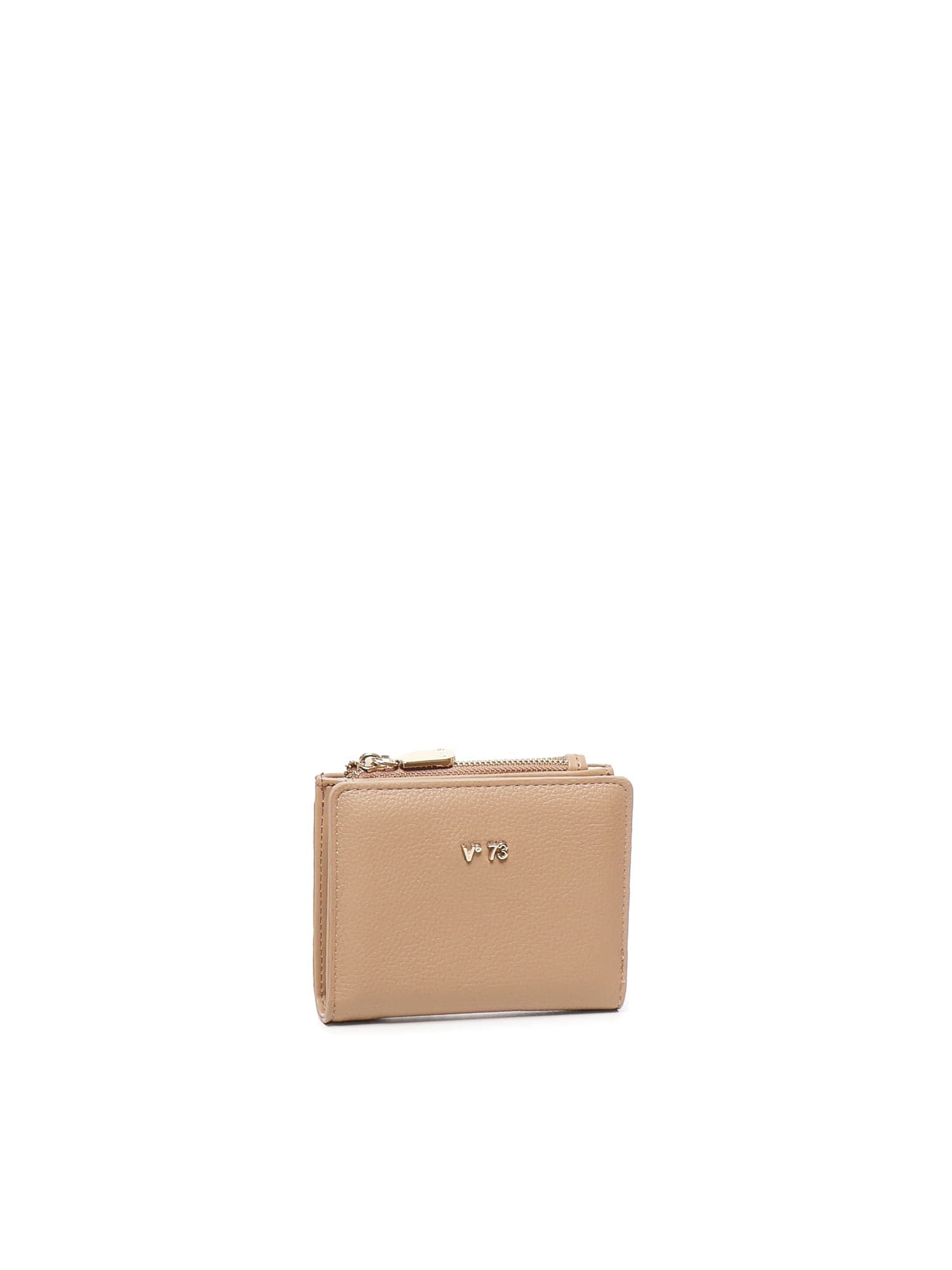 V73 Logo Wallet In Nude