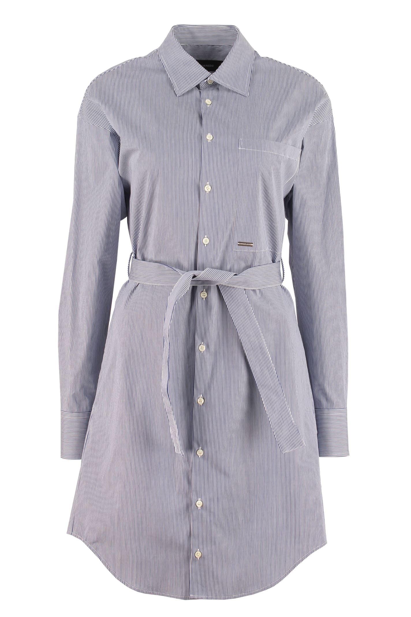 Dsquared2 Belted Cotton Shirtdress