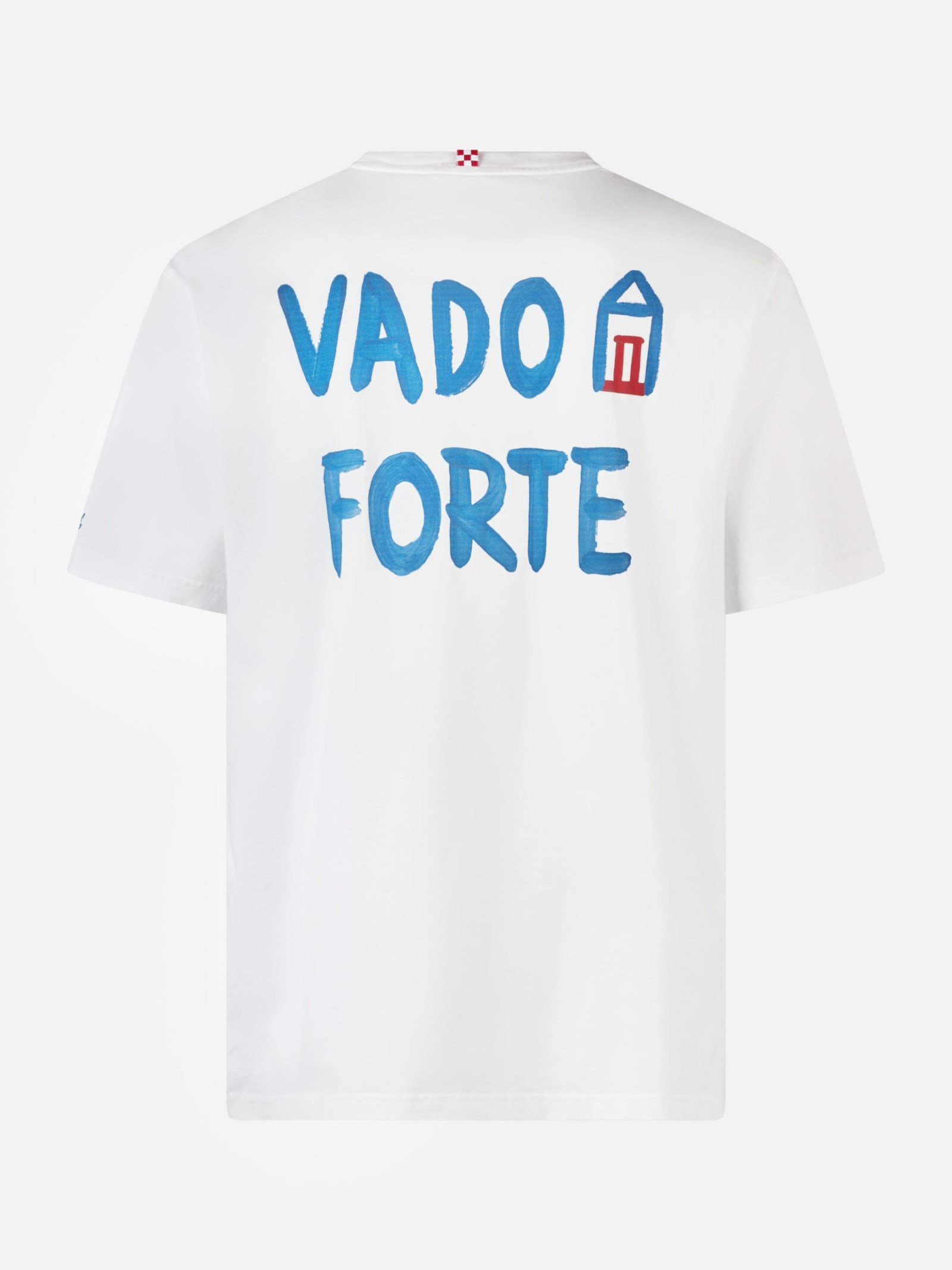 Shop Mc2 Saint Barth Man Classic Fit Cotton Jersey T-shirt Portofino With Vado A Forte Print Alle Boe Special Edition In White