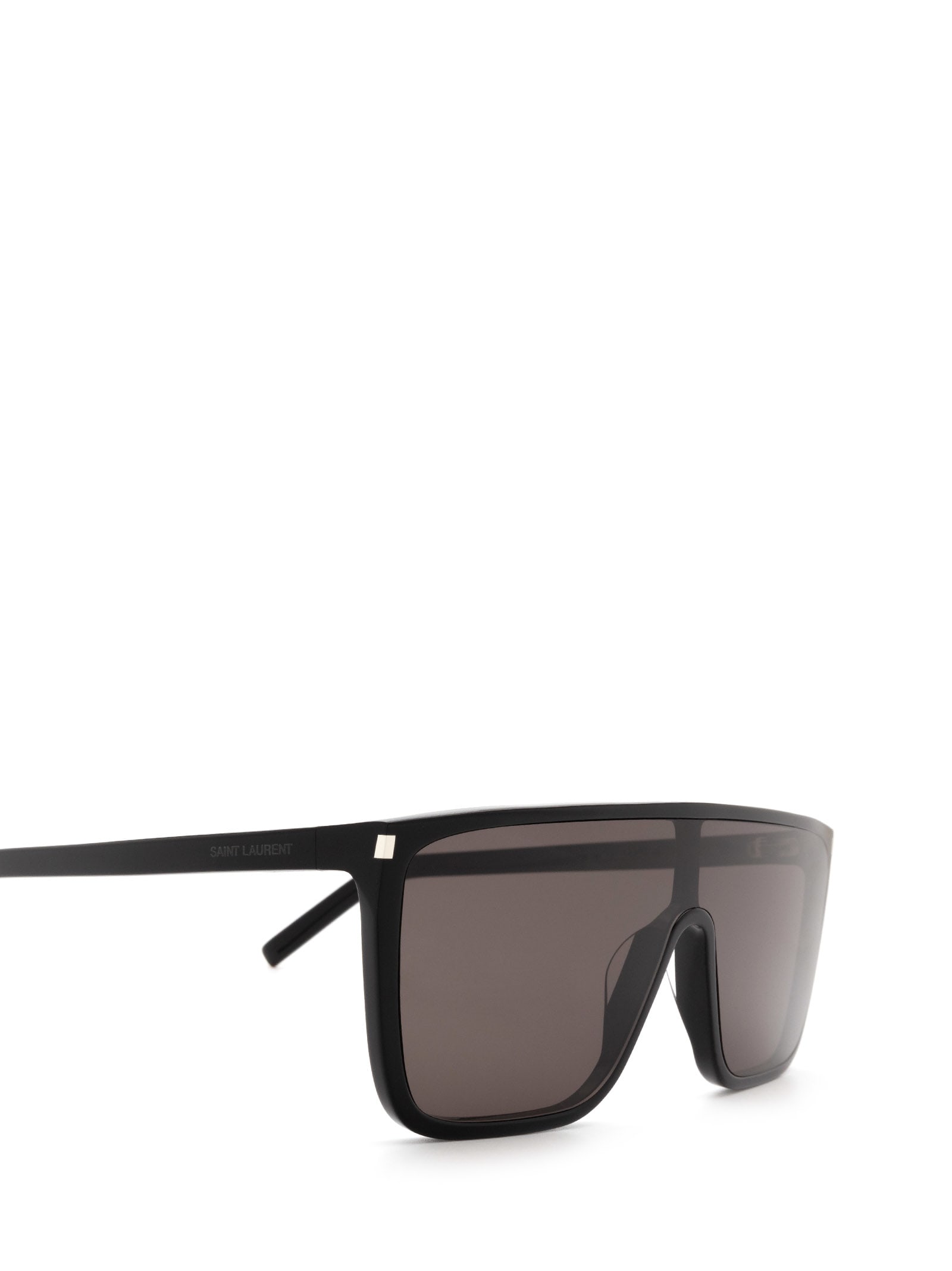 Shop Saint Laurent Sl 364 Mask Ace Black Sunglasses