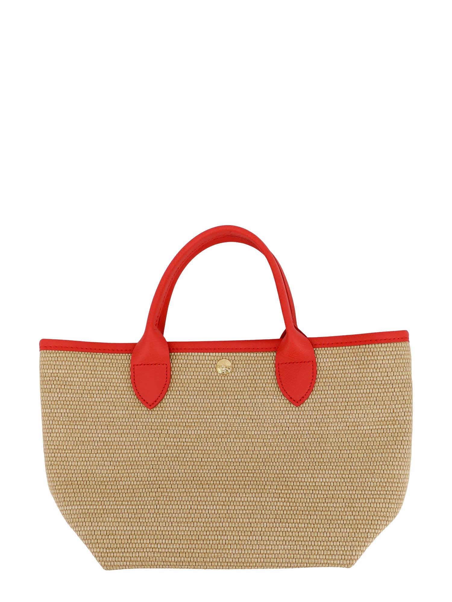 Shop Longchamp Le Panier Pliage Handbag In Beige
