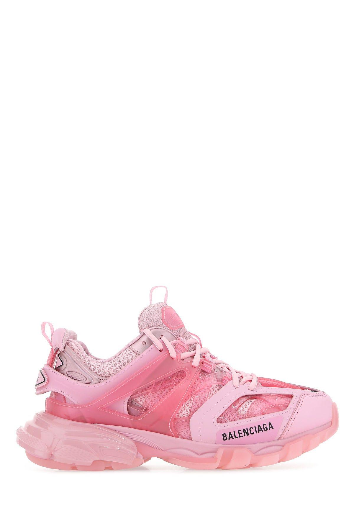 Balenciaga Pink Synthetic Leather And Fabric Sneakers