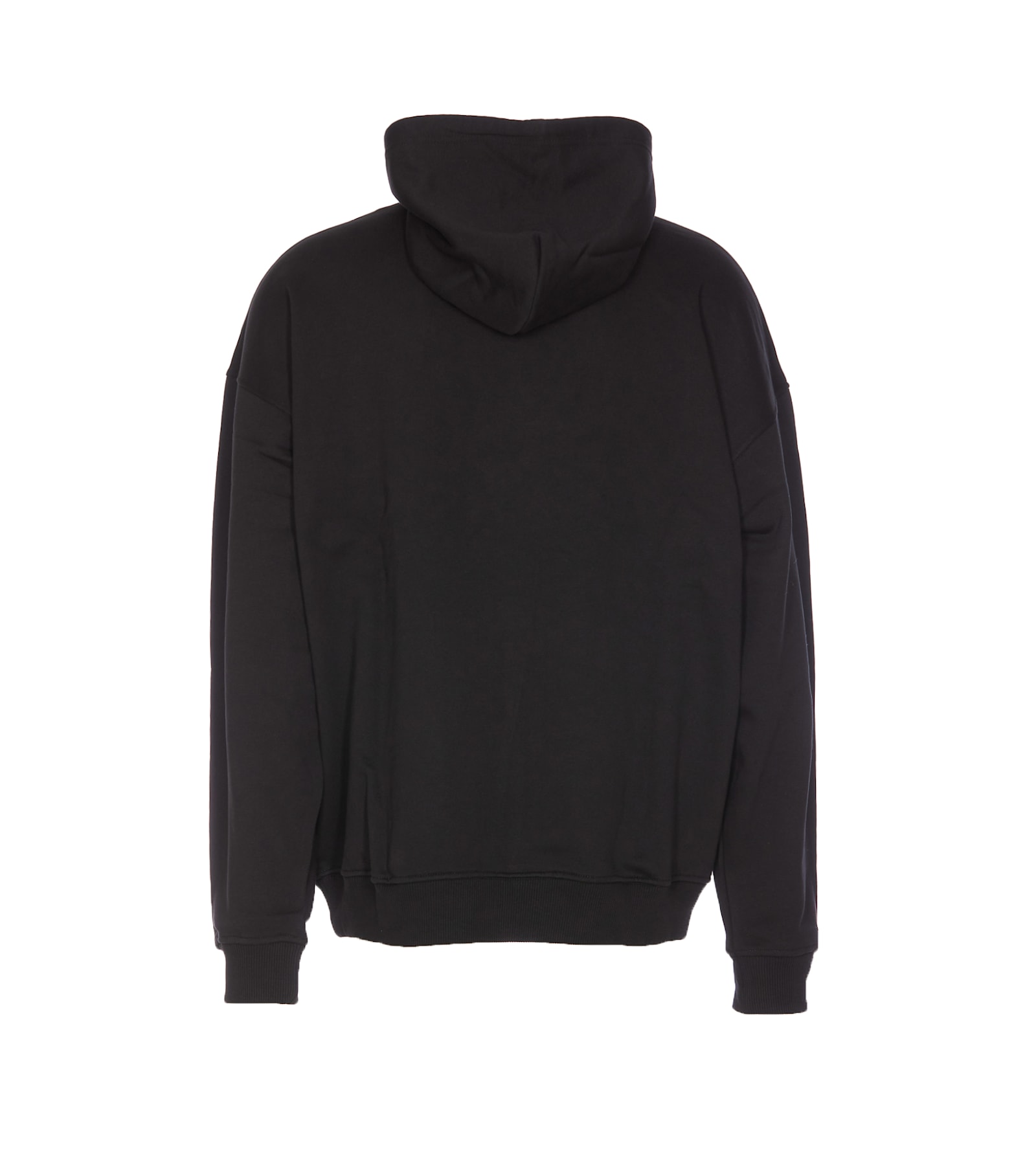 Diesel S-ummer Bigoval Biologic Cotton Sweatshirt With Frontal Oval-d Logo In Black