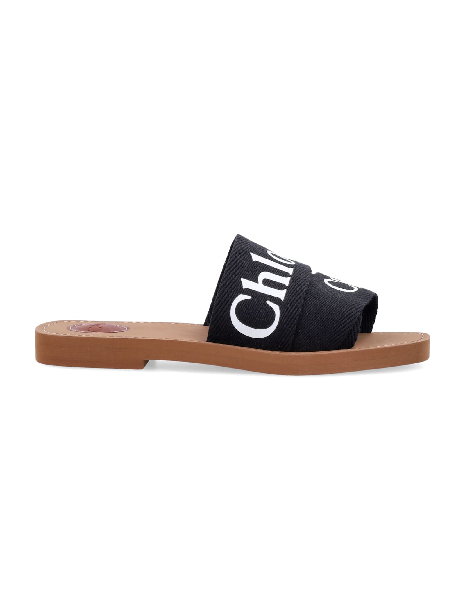 Shop Chloé Woody Slides Sandals In Black