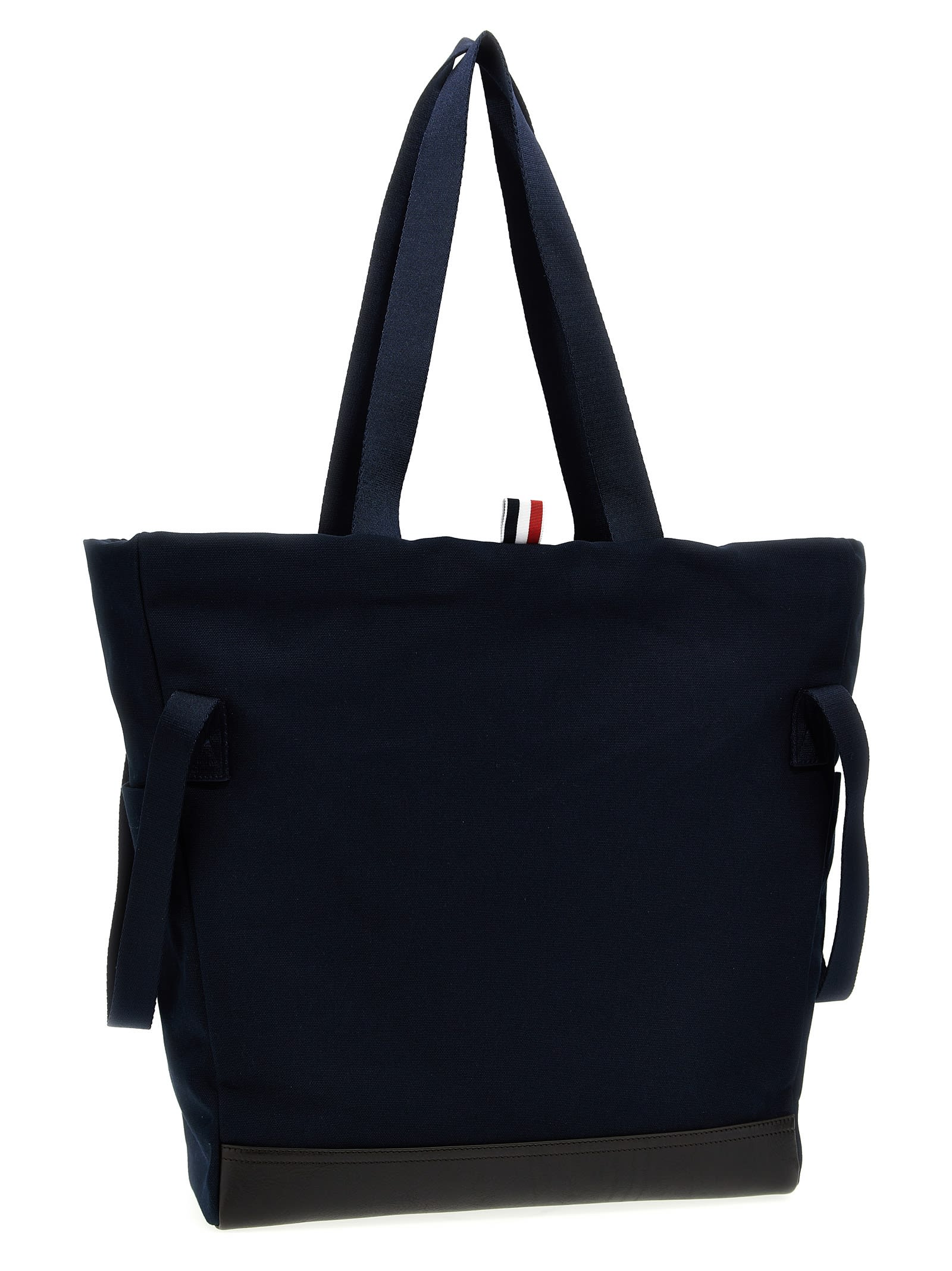 Shop Thom Browne Snap Pocket Shopping Bag In Blue