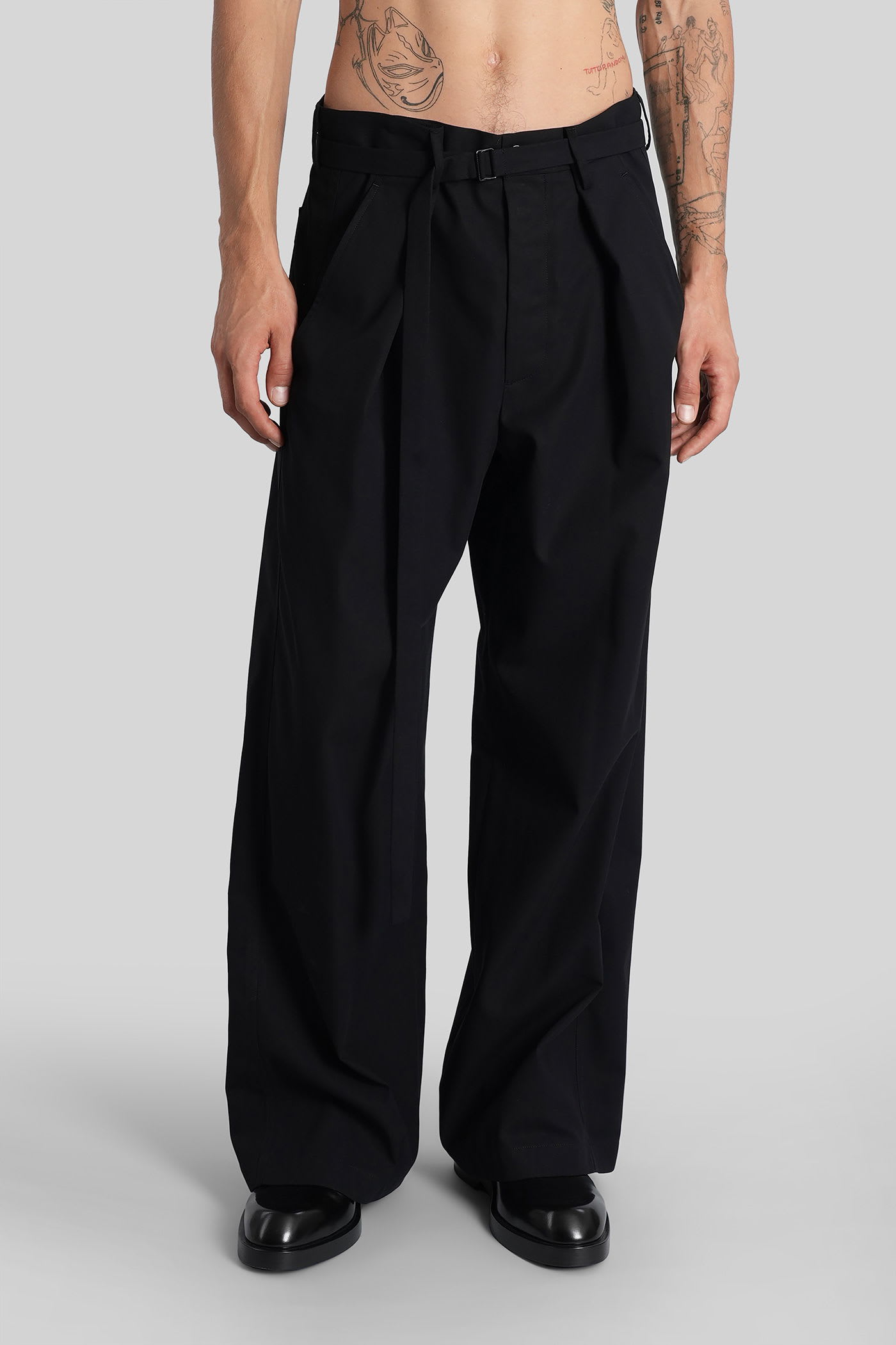 Ann Demeulemeester Norulf Pants In Black Cotton In Black