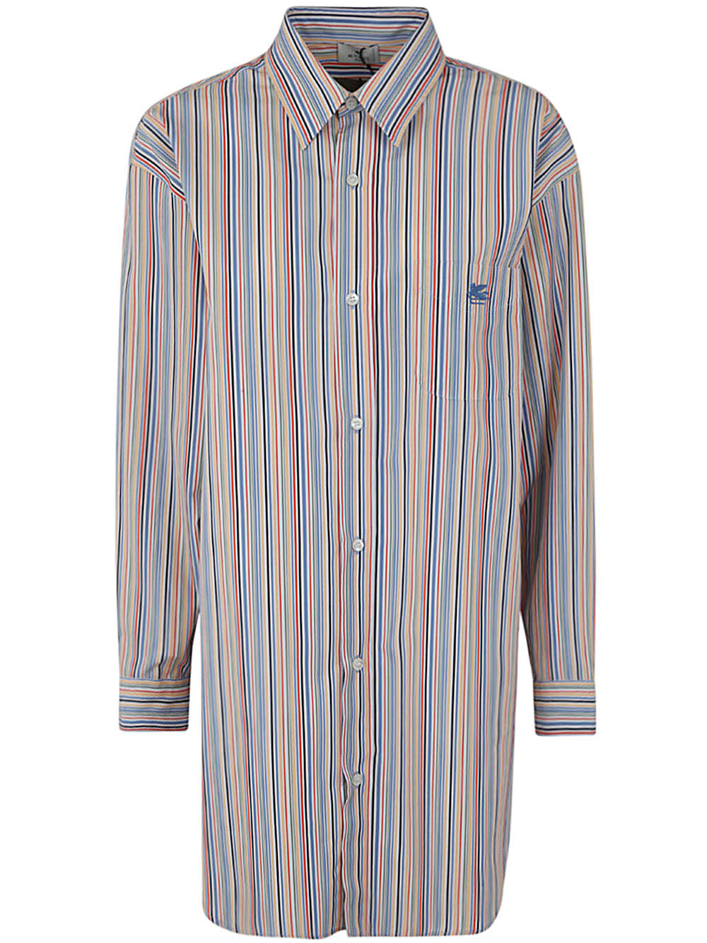 Shop Etro Boyfit Striped Shirt In Multi