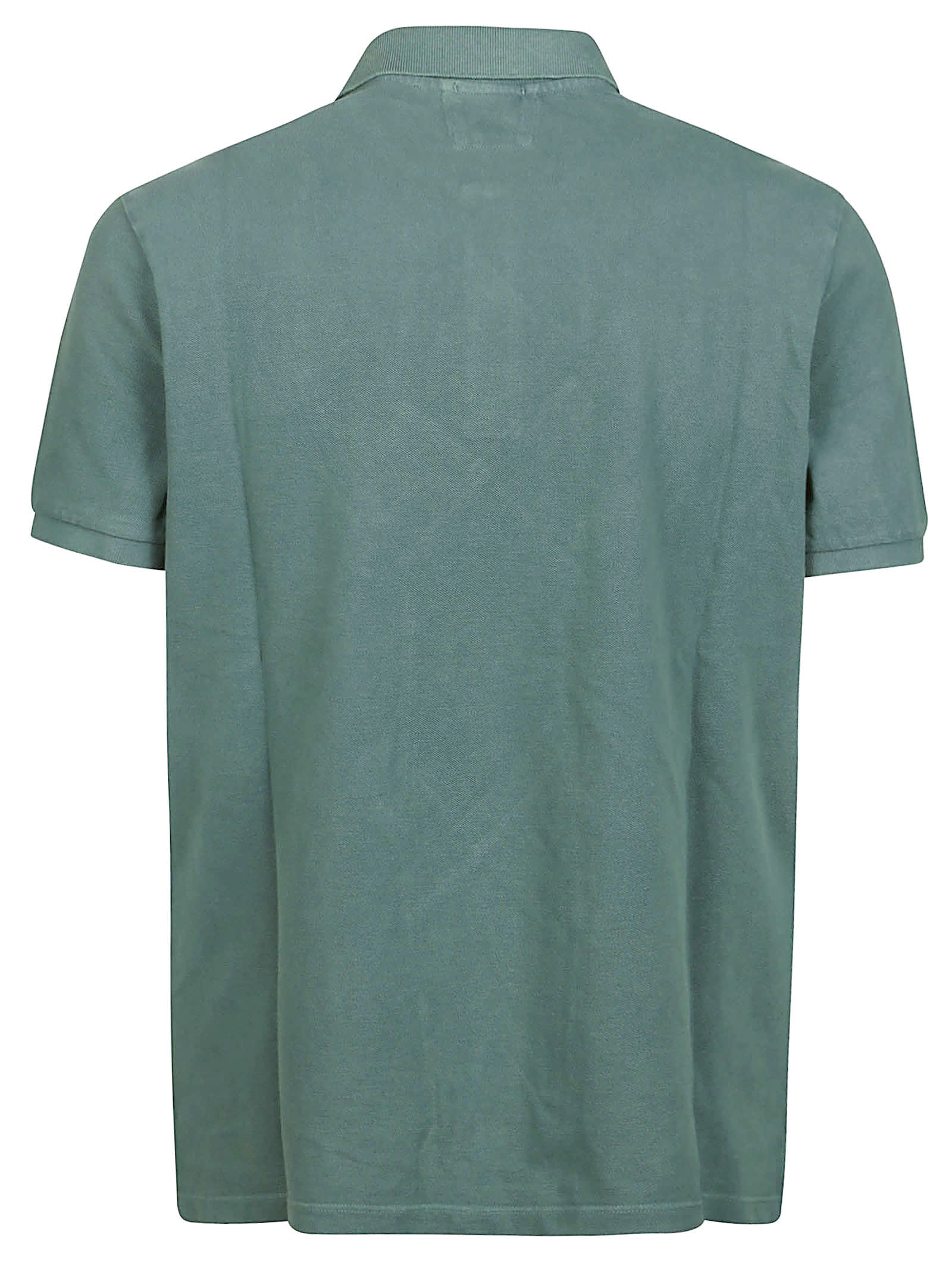 Shop C.p. Company 24/1 Piquet Resist Dyed Short Sleeve Polo Shirt In Duck Green