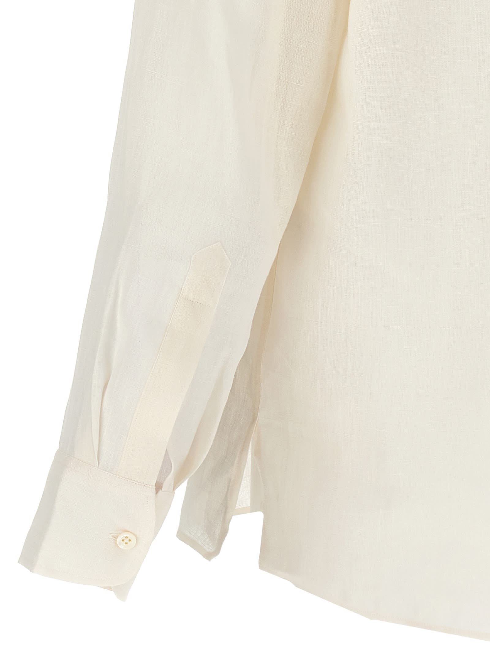 Shop Pt01 Linen Shirt In White