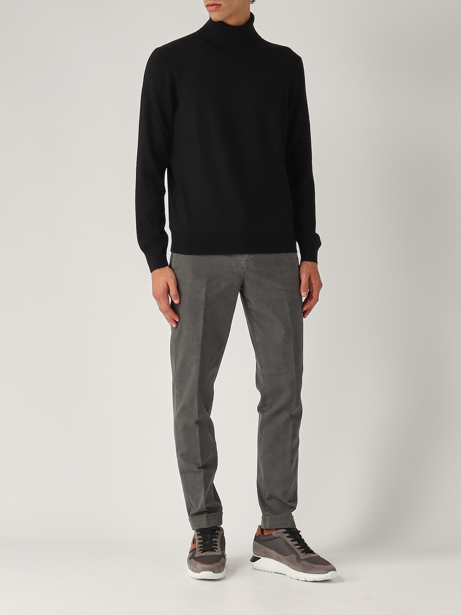 Shop Fay Maglia Dolcevita Uomo Sweater In Nero