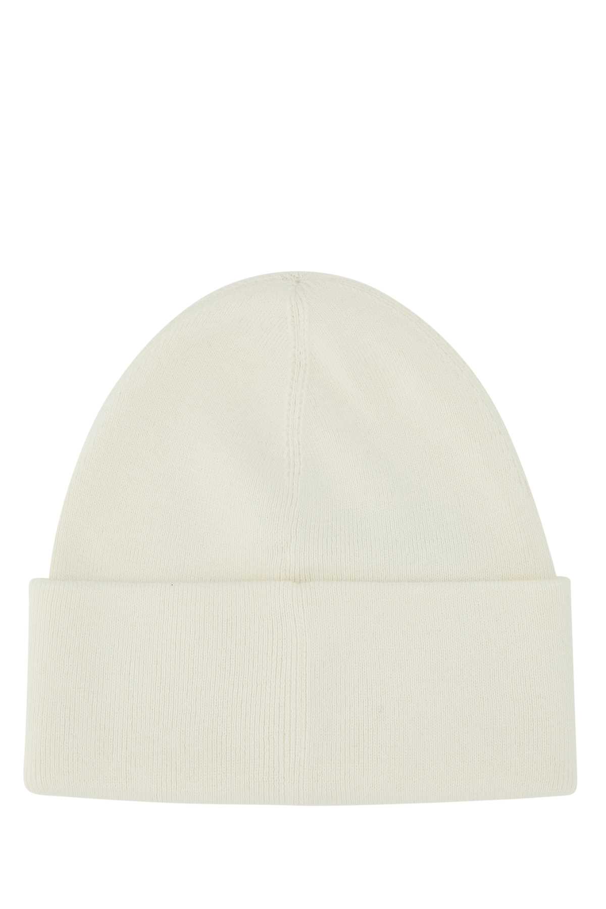Fred Perry Ivory Acrylic Blend Beanie Hat In 129