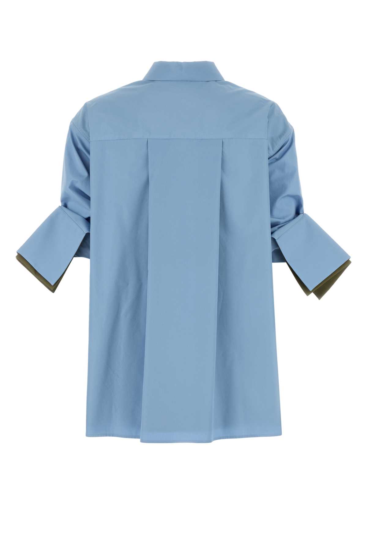 Shop Loewe Light-blue Oxford Shirt In Ashblue