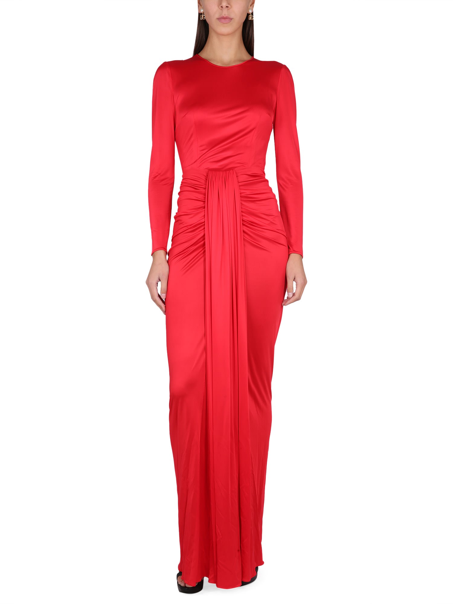 Shop Dolce & Gabbana Dress With Drape