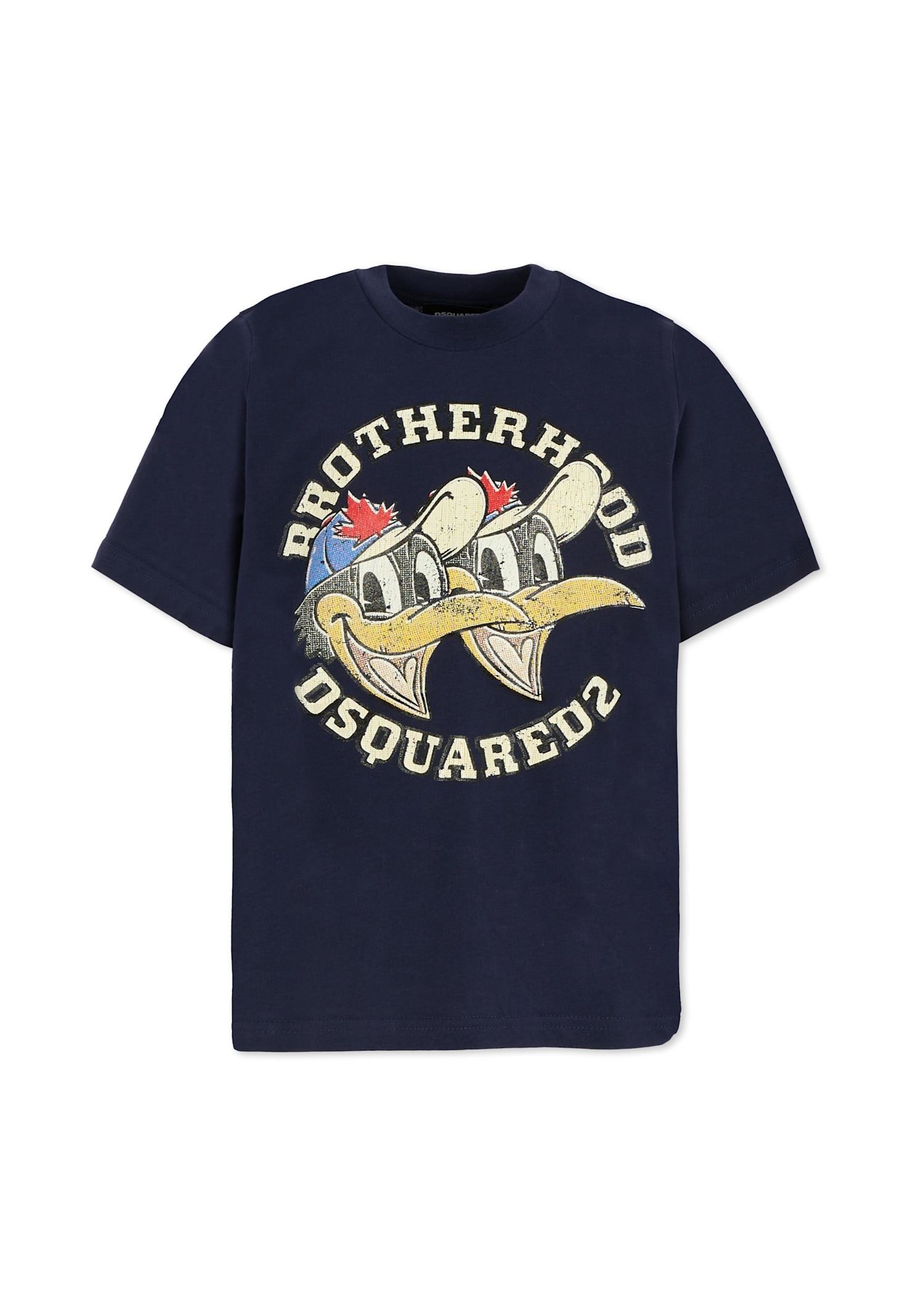 Dsquared2 Brotherhood Duck Graphic T-shirt In Blue