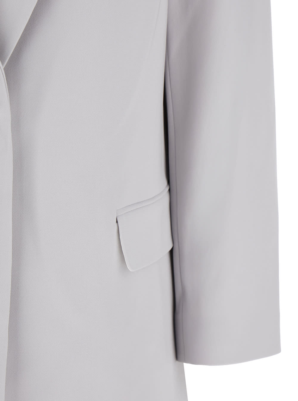 THEORY GREY SINGLE BREASTED JACKET WITH CLASSIC LAPELS IN TECH FABRIC WOMAN