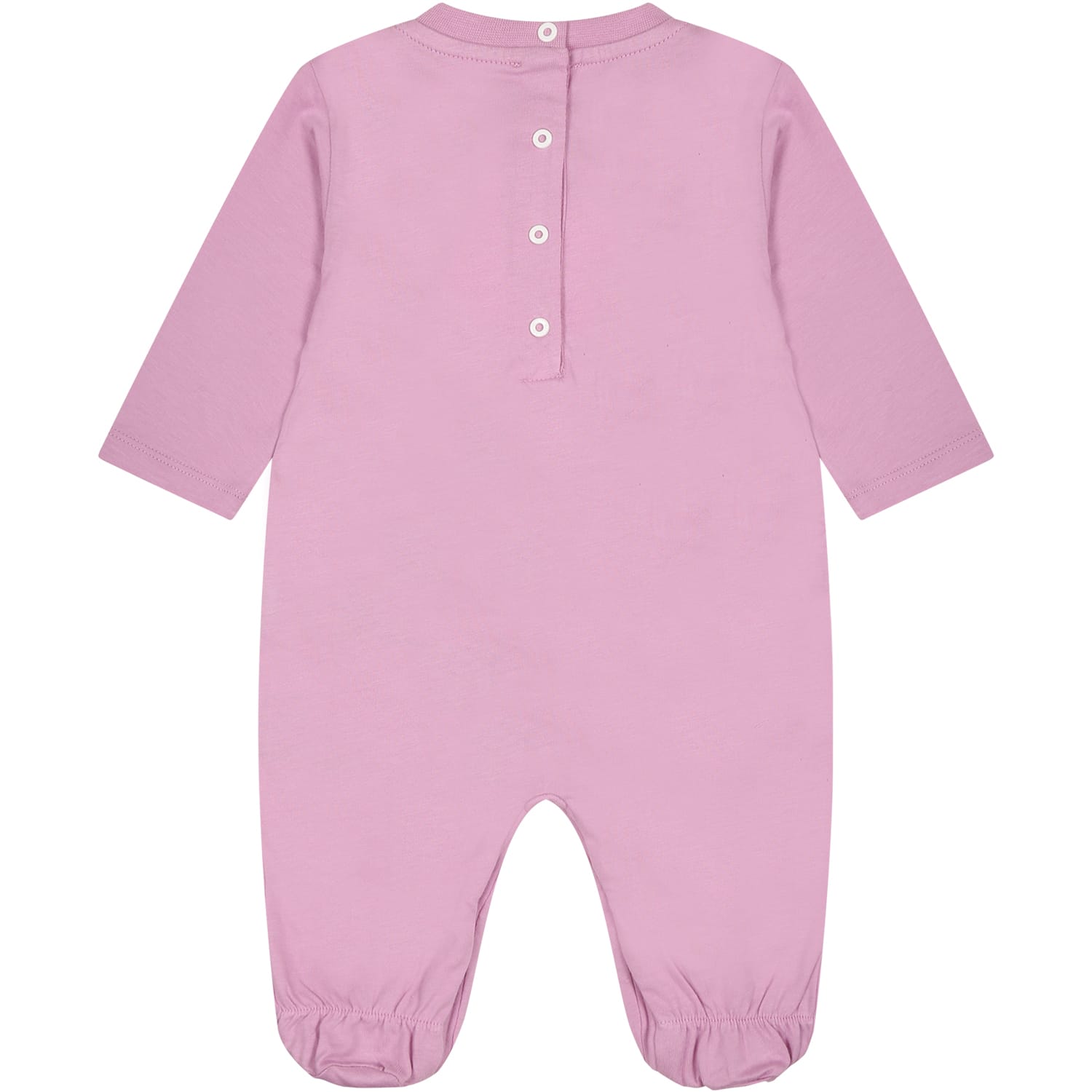 Shop Balmain Purple Set For Baby Girl With Logo In Viola