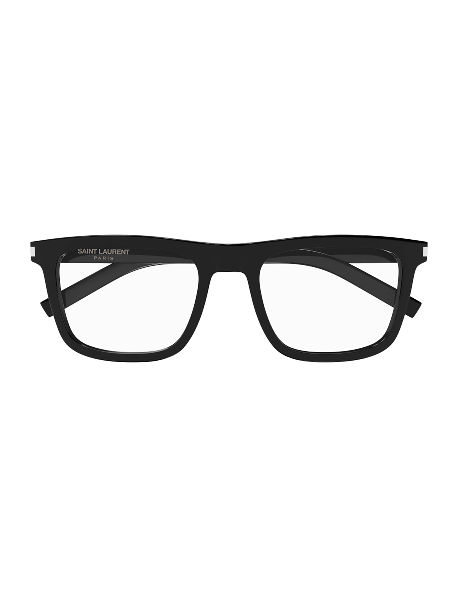 Shop Saint Laurent Sl 547 Slim Opt Eyewear In Black Black Transpare
