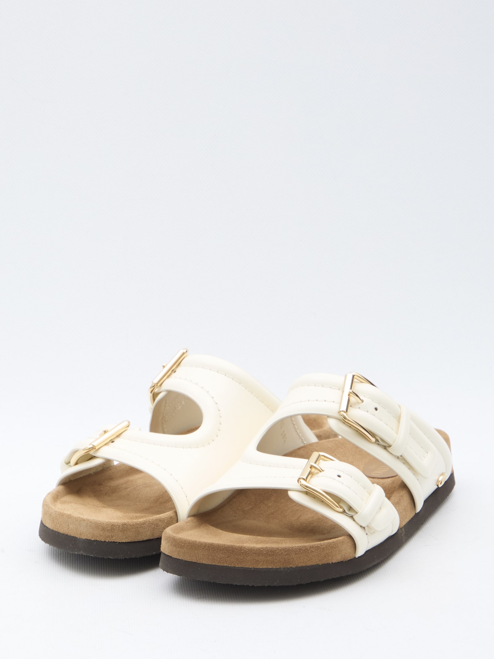 Shop Valentino Fussfriend Footbed Slide In Ivory