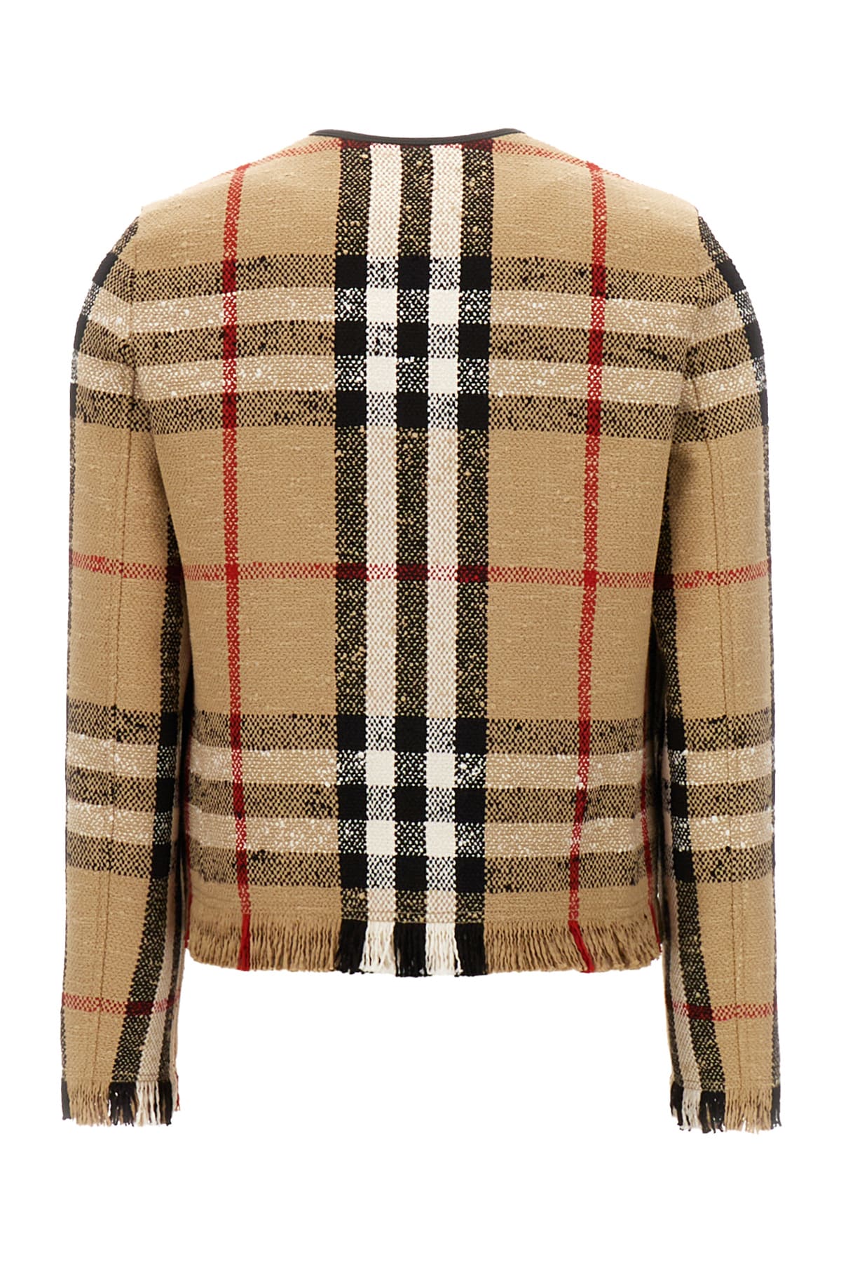 Shop Burberry Multicolor Bouclã© Blazer In A7028