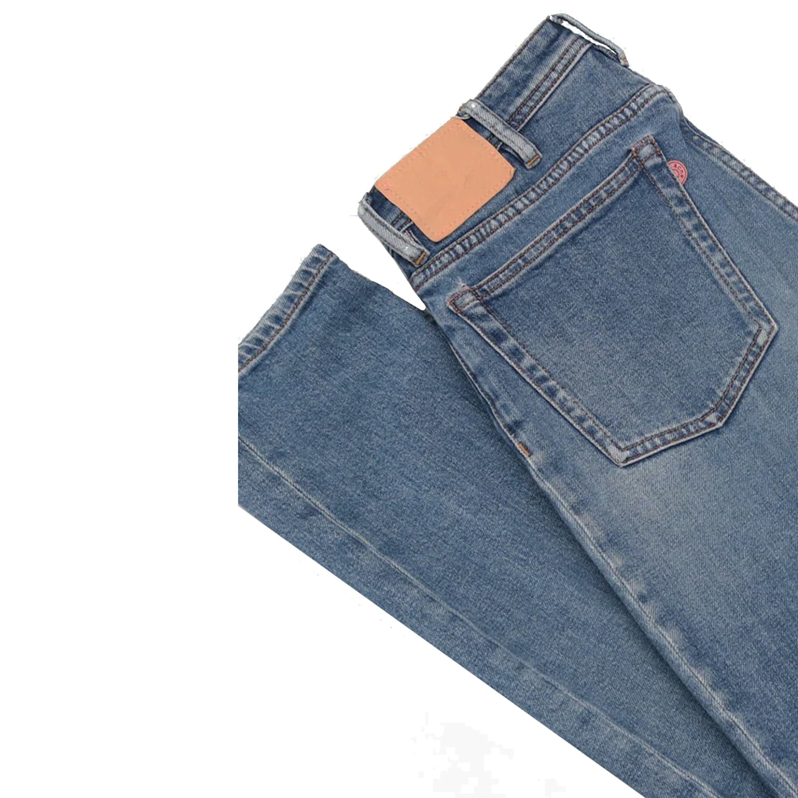 Acne Studios Blå Konst Climb Mid Blue Cotton Denim Jeans In Blue