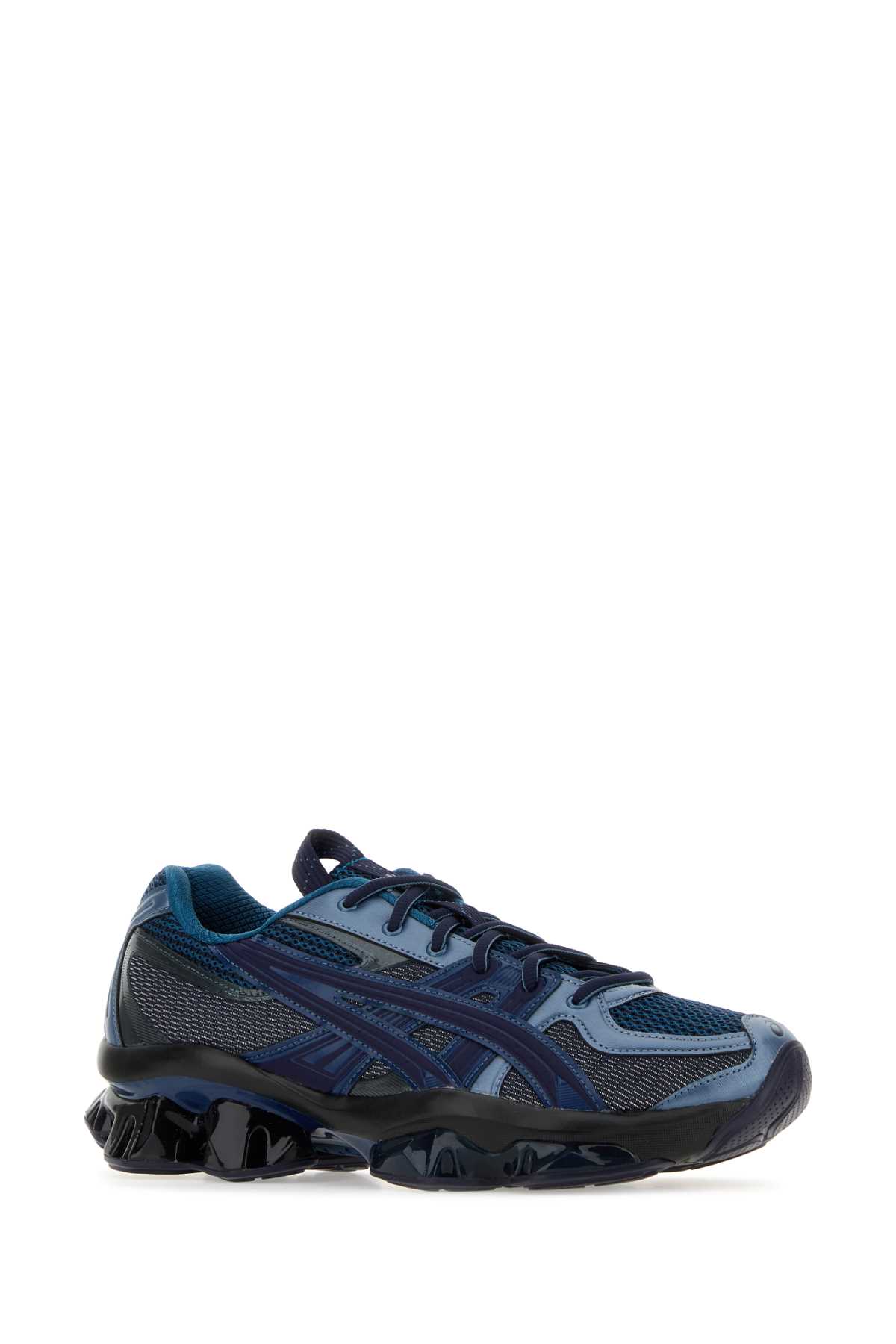 Shop Asics Blue Rubber And Mesh Us5-s Gel-quantum Kinetic Sneakers In Lightindigopeacoat
