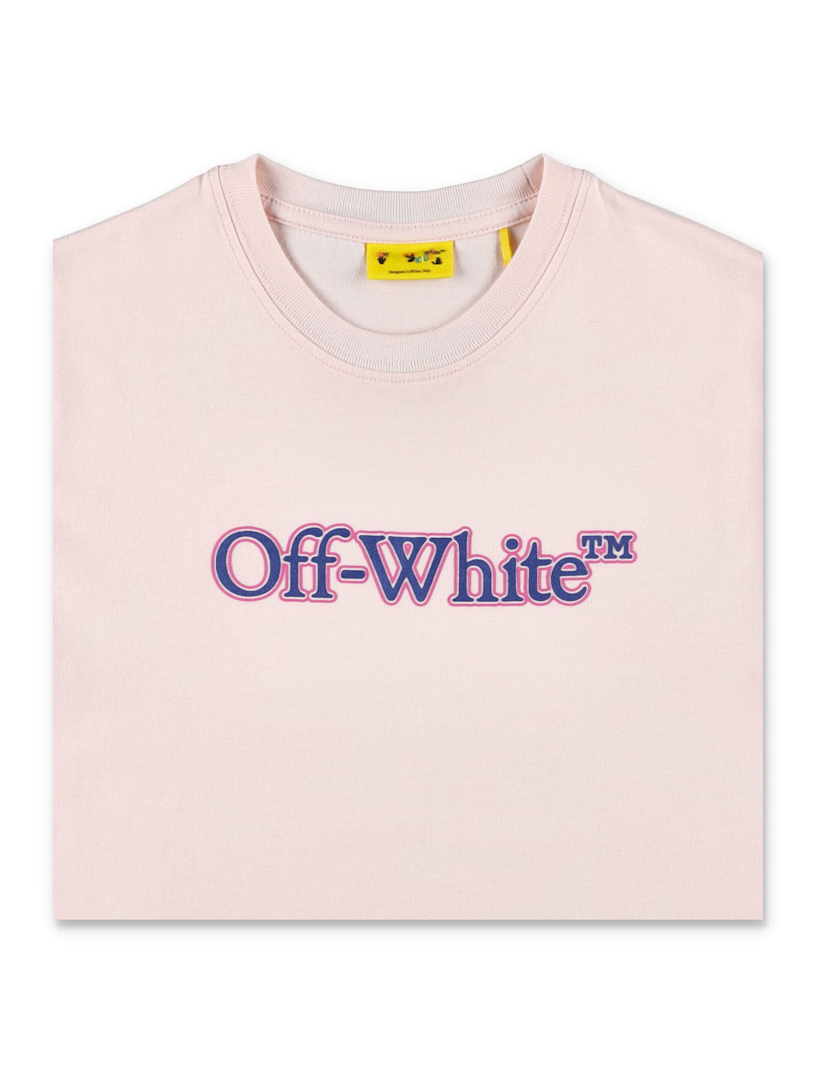 Off-white Kids Pink Logo T-shirt In Pink
