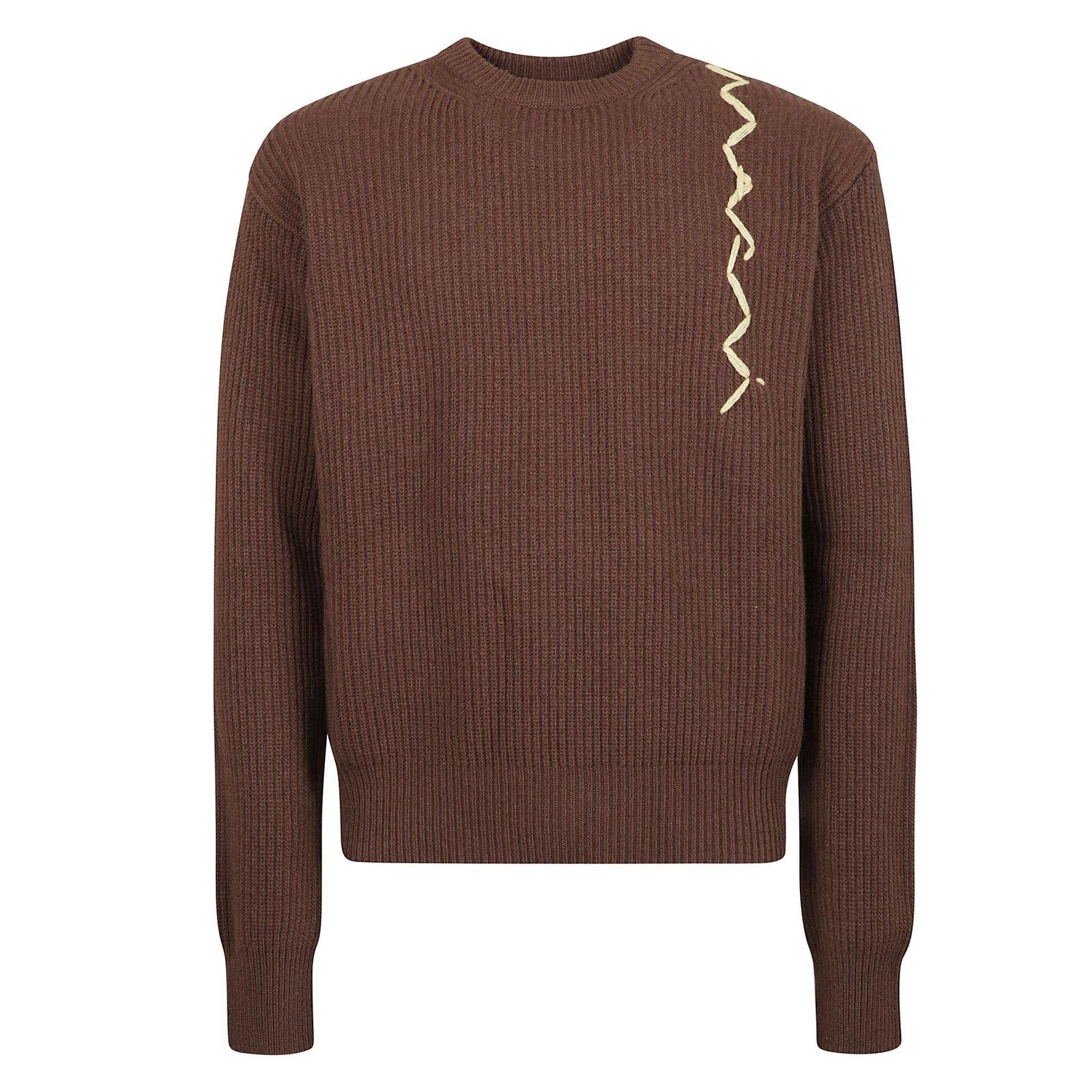 Logo Embroidered Knitted Jumper