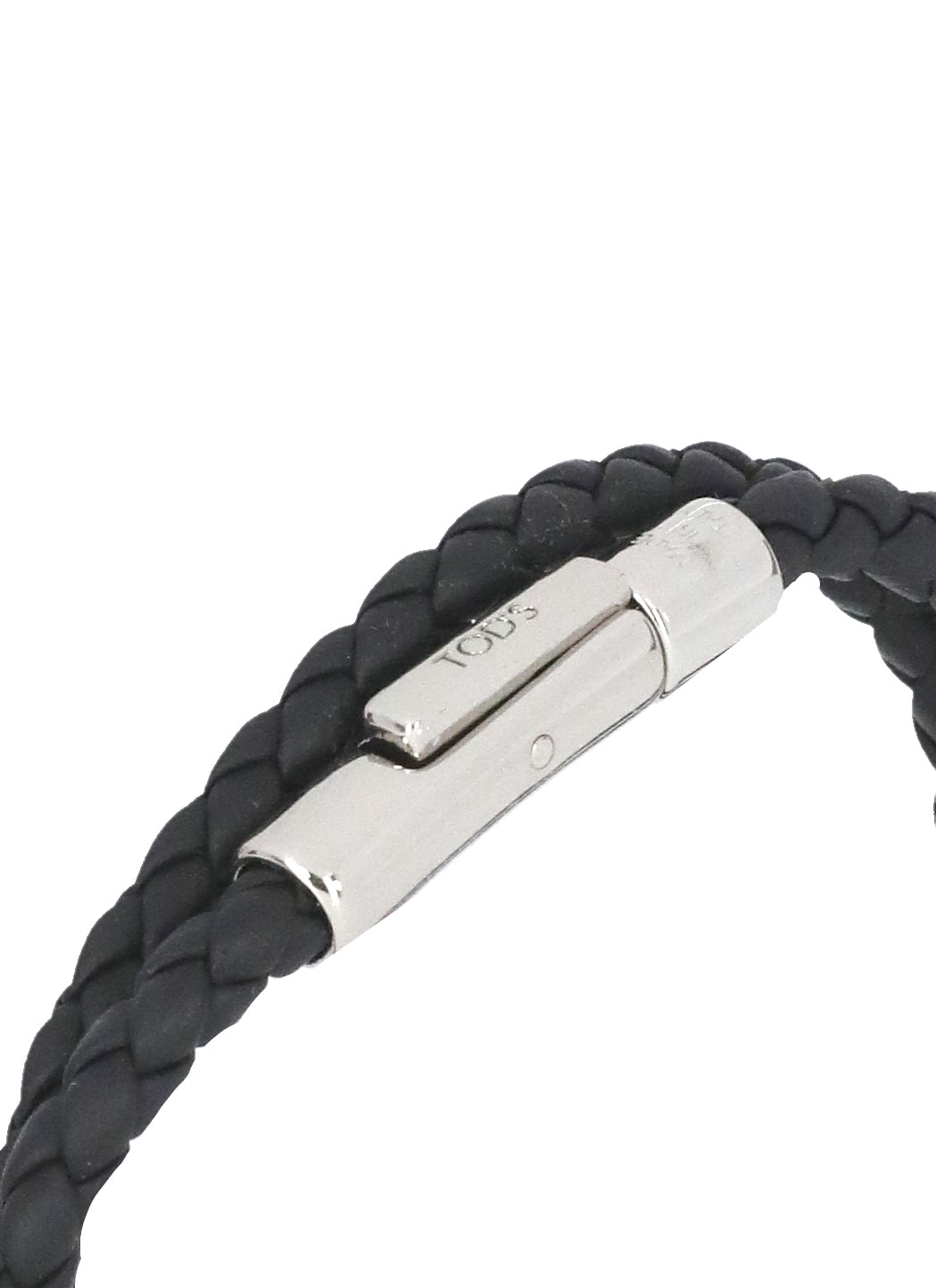 Shop Tod's Mycolors Leather Bracelet In Black