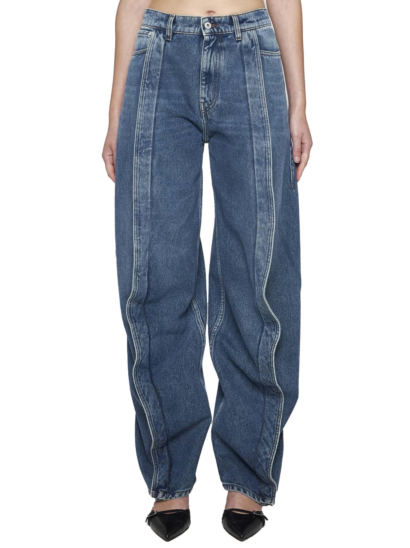 Shop Y/project Jeans In Evergreen Vintage Blue