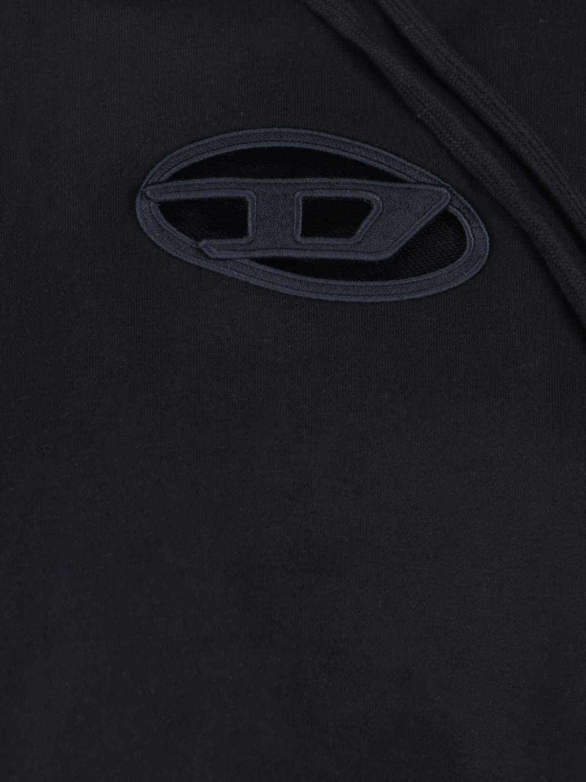 Diesel F-slimmy-hd Cropped Sweatshirt In Black
