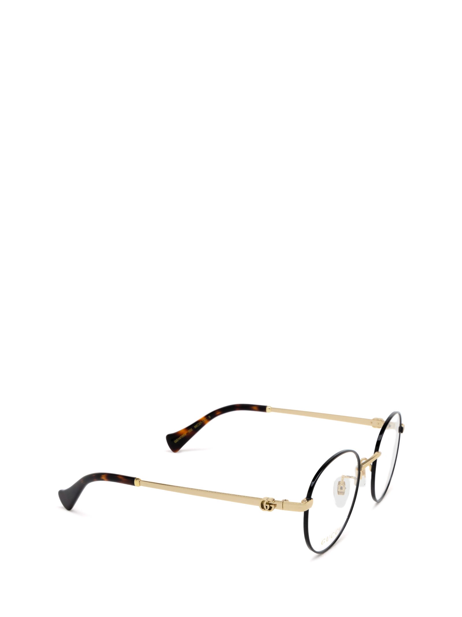 Shop Gucci Gg1472oj Gold Glasses
