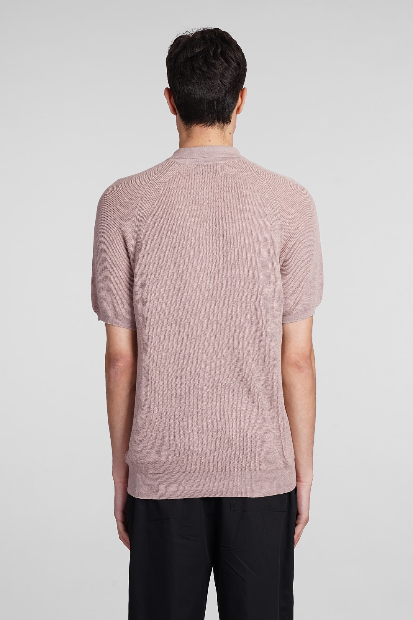 Shop Laneus Polo In Rose-pink Cotton In Rosa