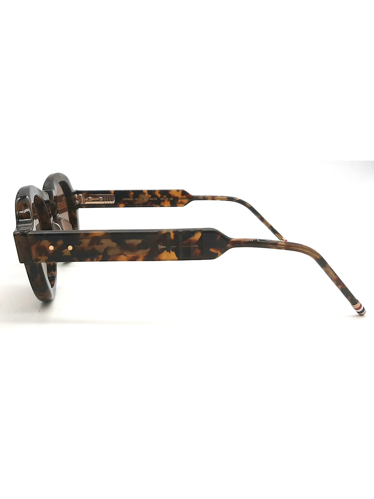 Shop Thom Browne Ues922a/g0002 Sunglasses In Dark Brown