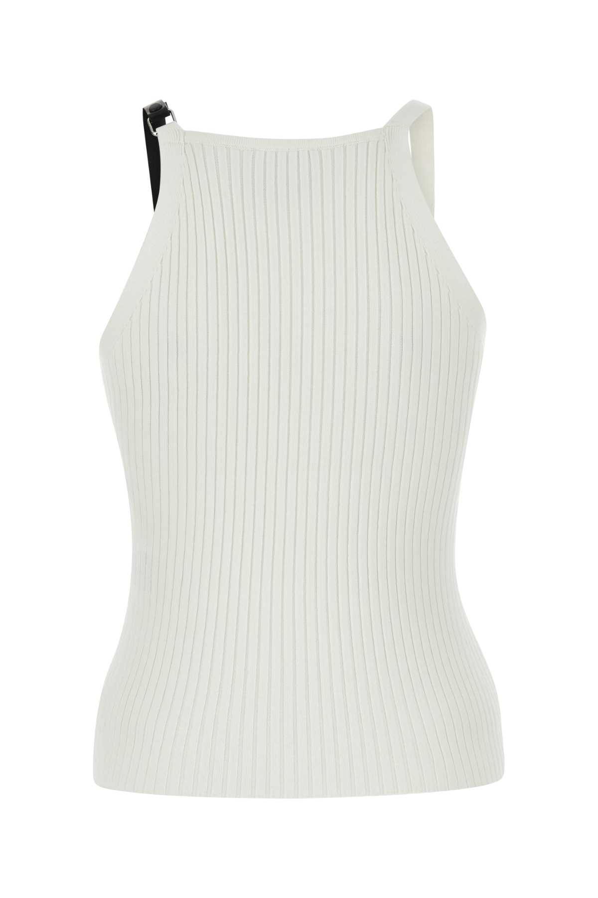 Courrèges White Viscose Blend Top In Heritagewhite