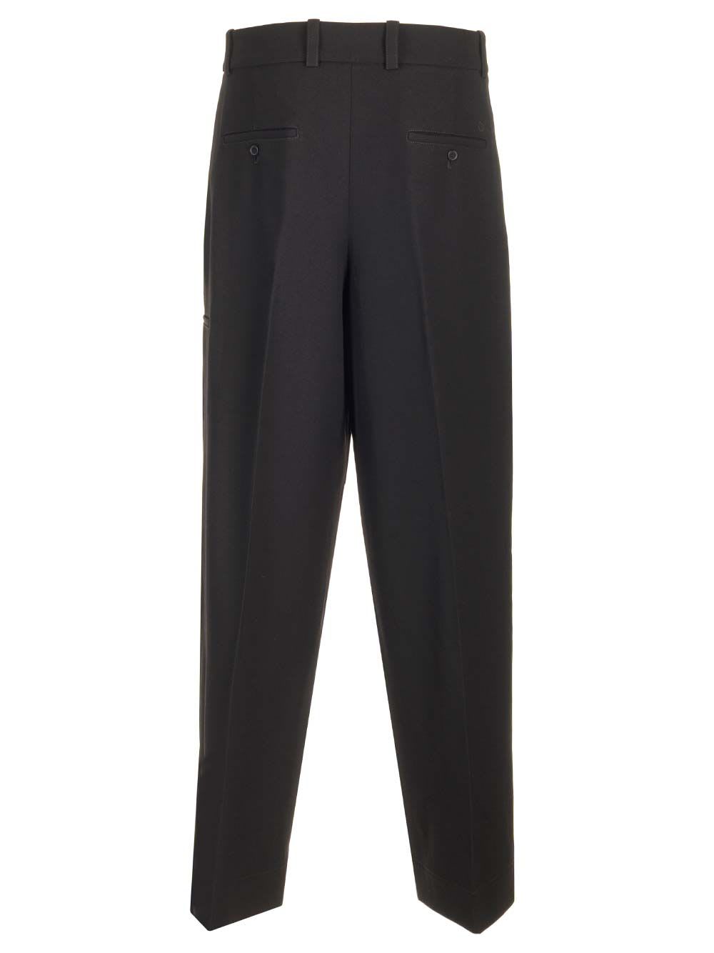 Shop Off-white Virgin Wool Trousers In Black