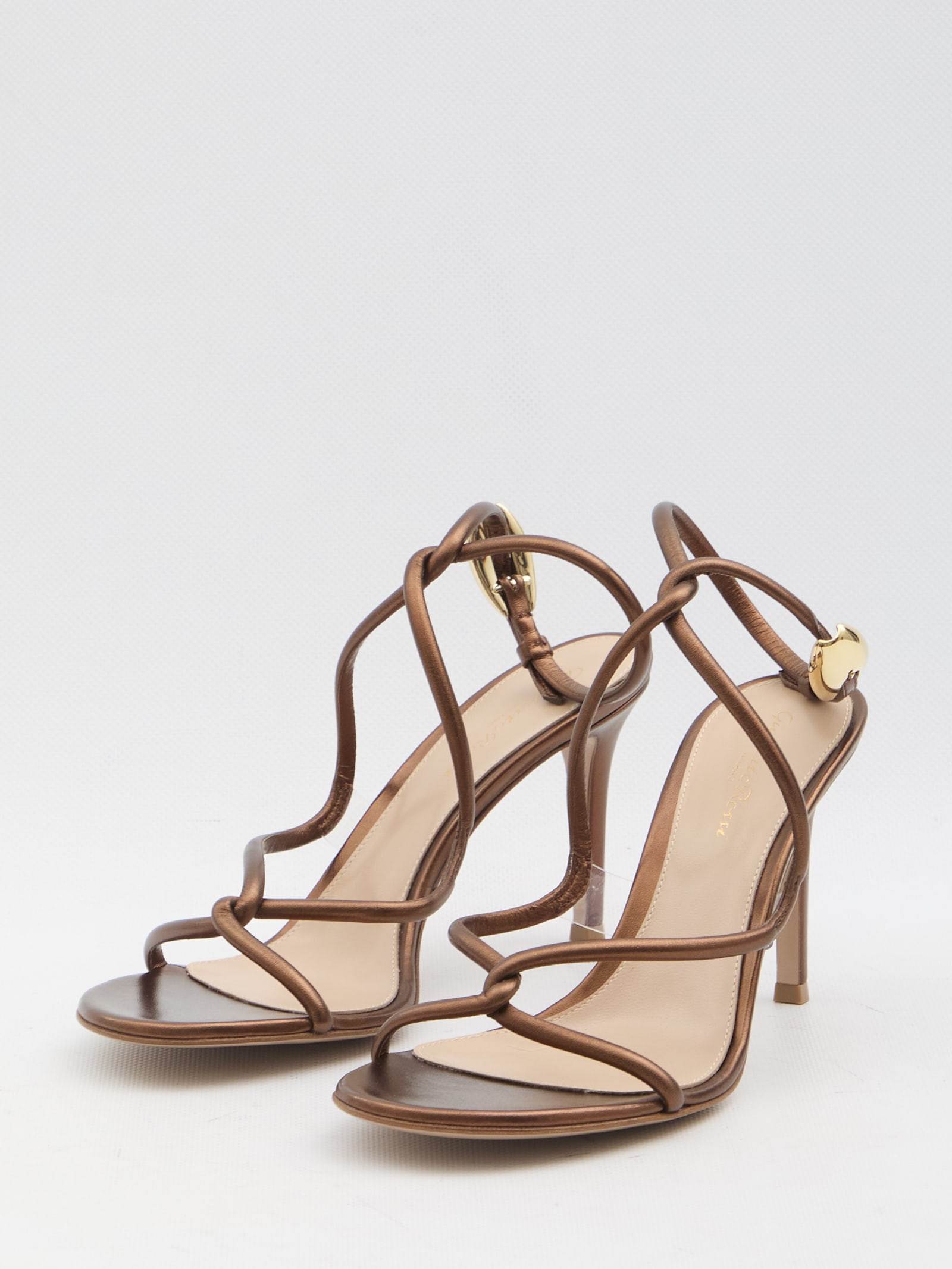 Gianvito Rossi Black Mamba 85 Sandals In Brown