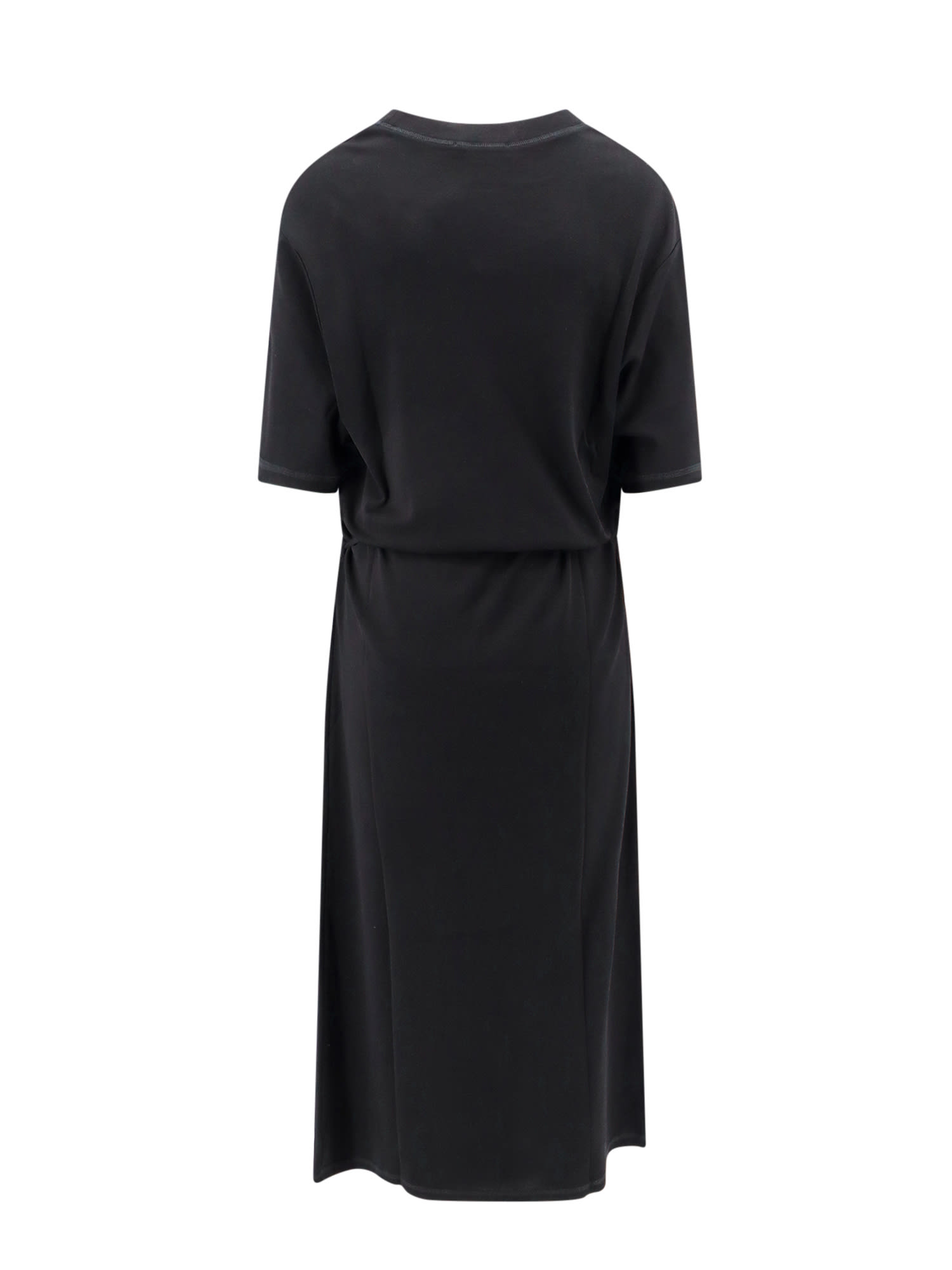 Shop Lemaire T-shirt Dress In Nero