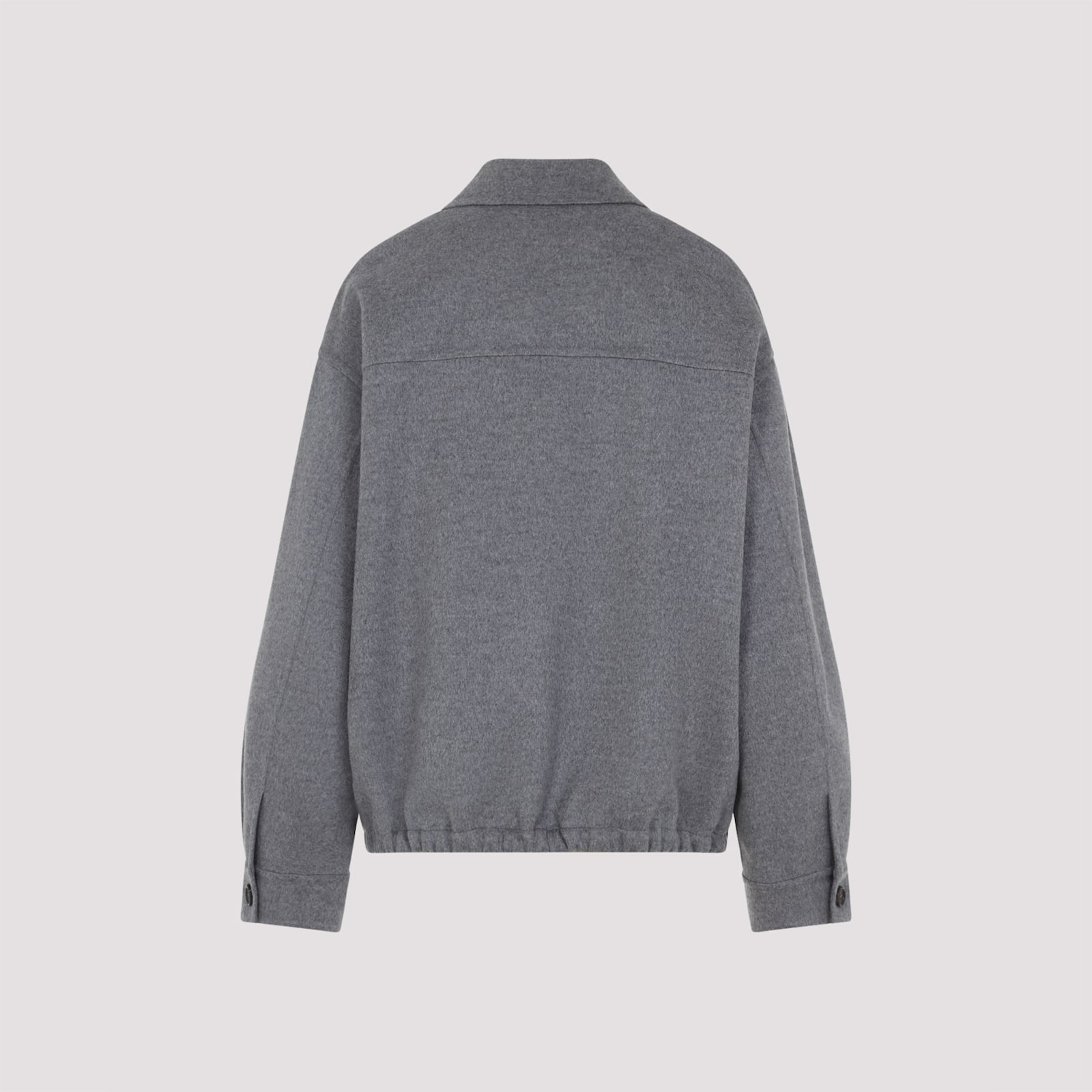 Miu Miu Wool And Cashmere Blend Jacket In Gray