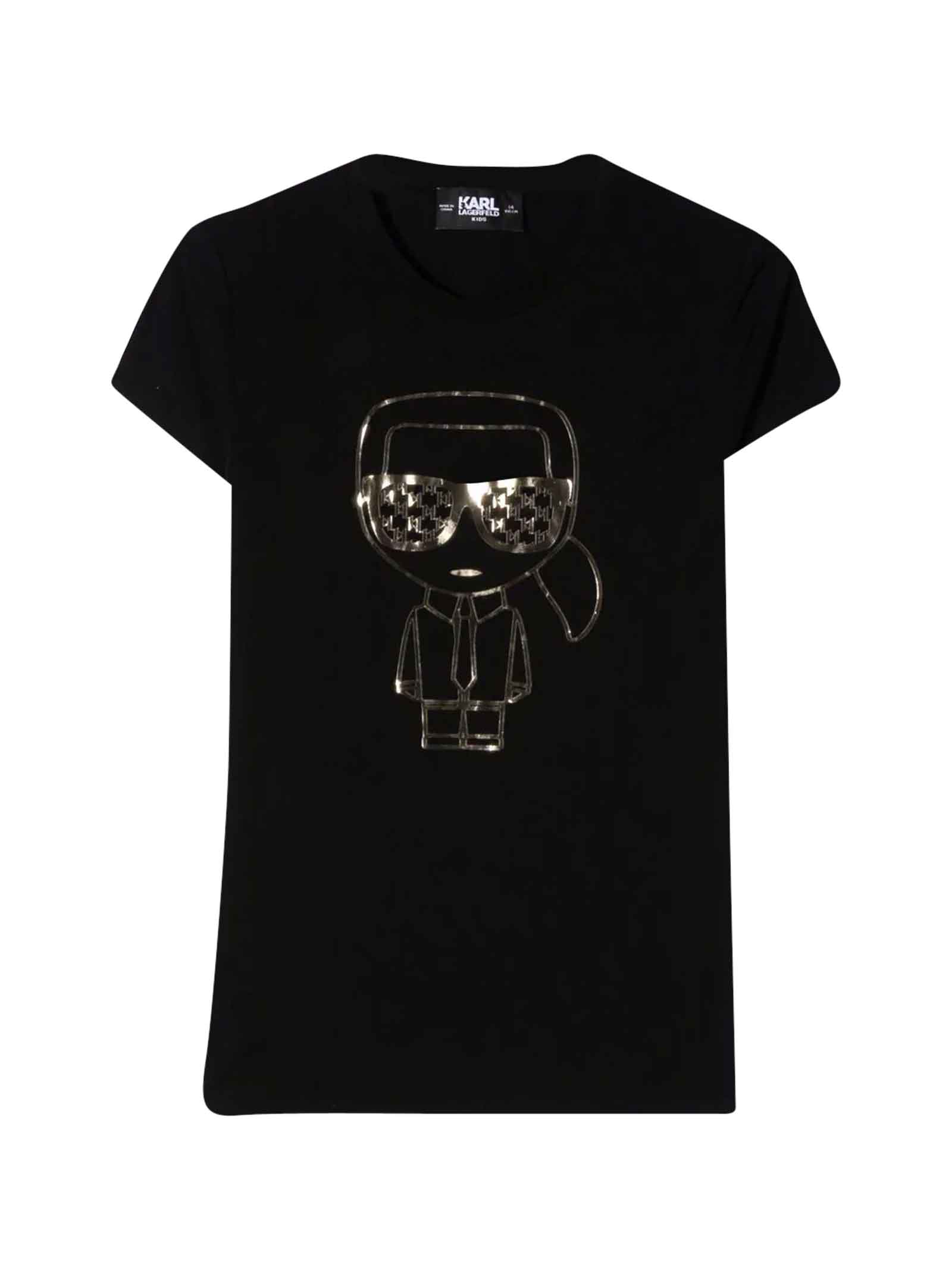 Karl Lagerfeld Kids Teen Unisex Black T-shirt