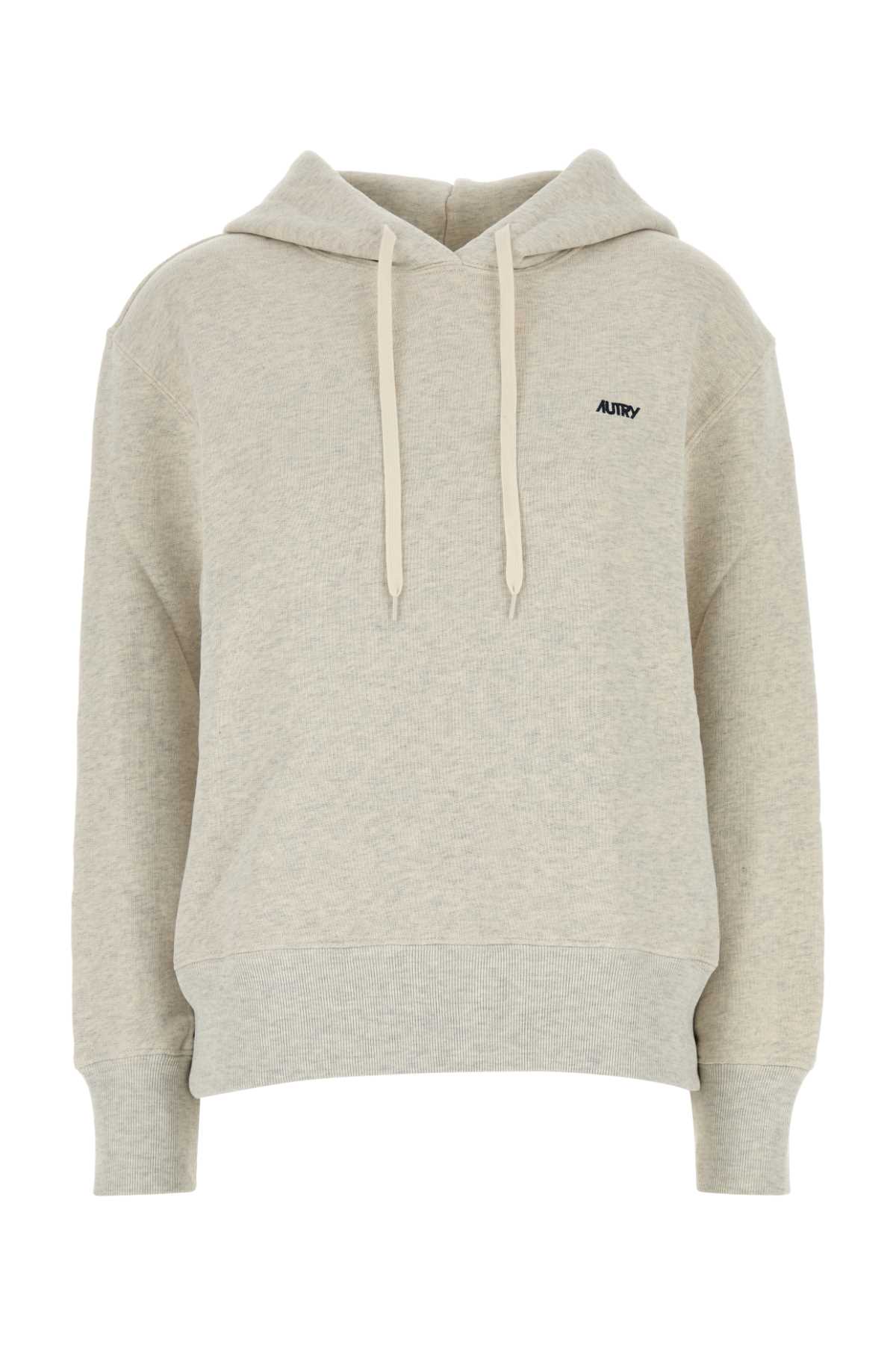 Melange Grey Cotton Main Wom Sweatshirt