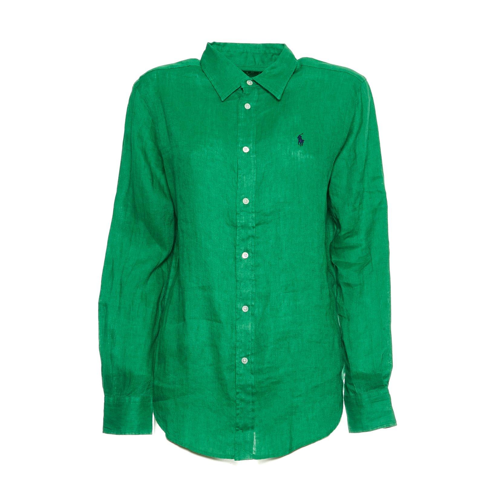 Polo Ralph Lauren Classic-fit Linen Shirt With Embroidered Detail