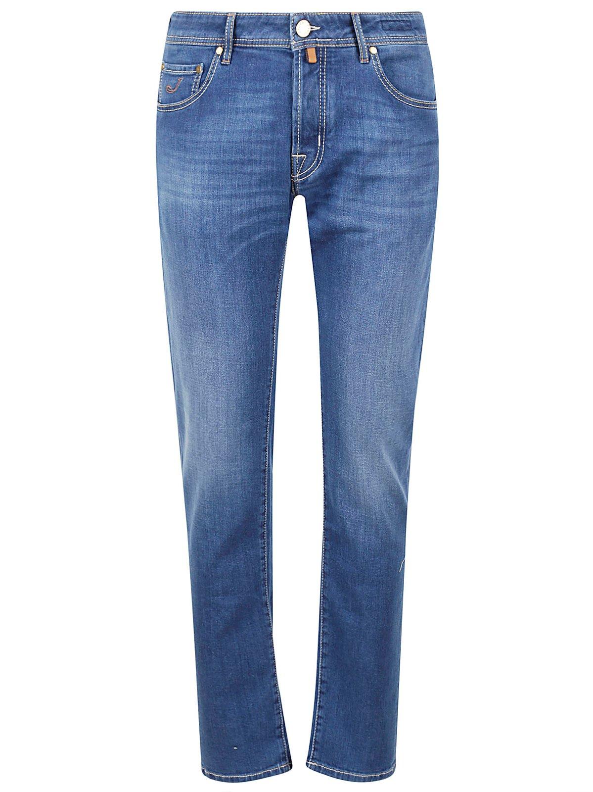 Jacob Cohen Logo Patch Mid-rise Jeans Jeans