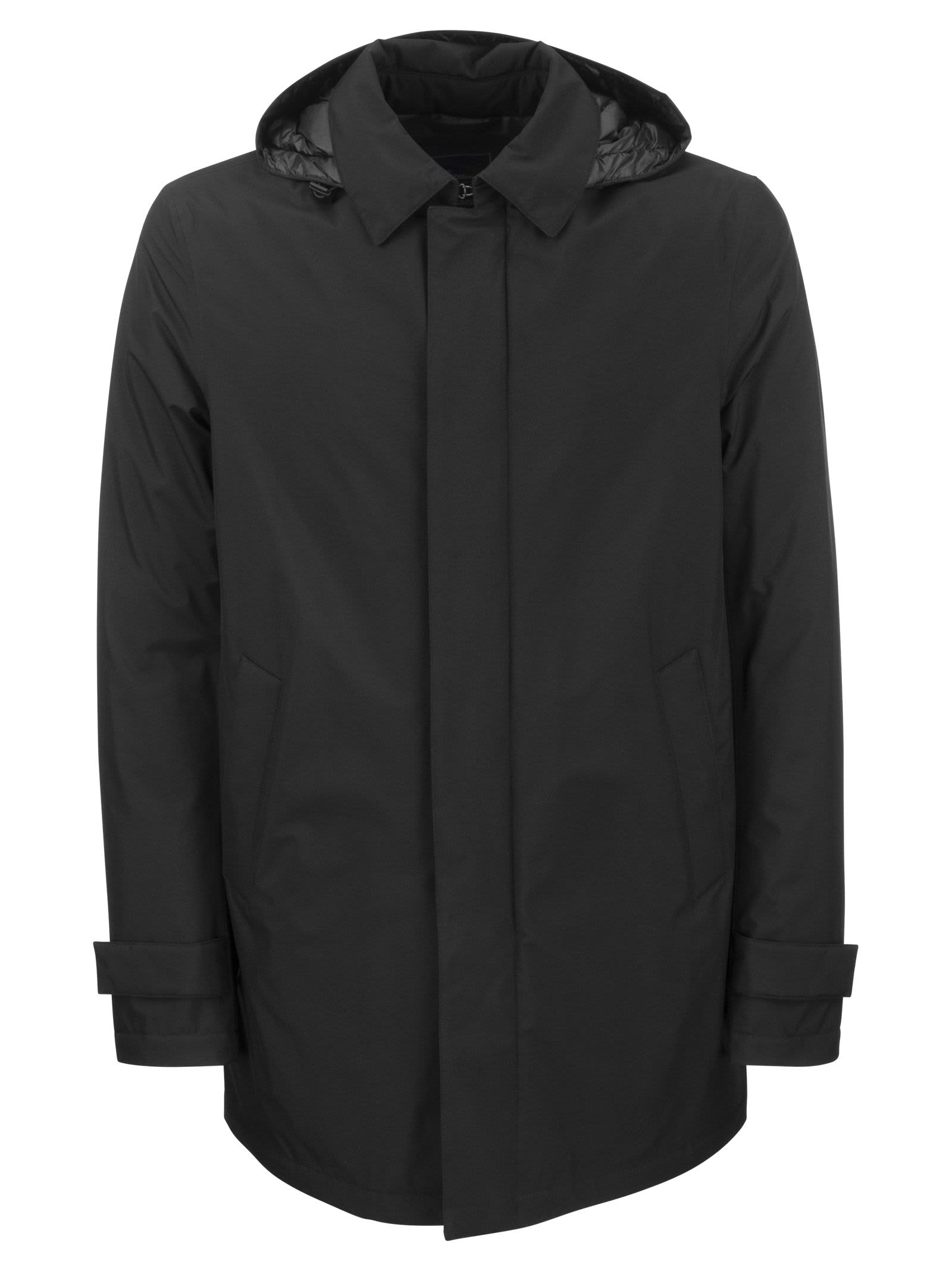 HERNO LONG DOWN JACKET WITH HOOD