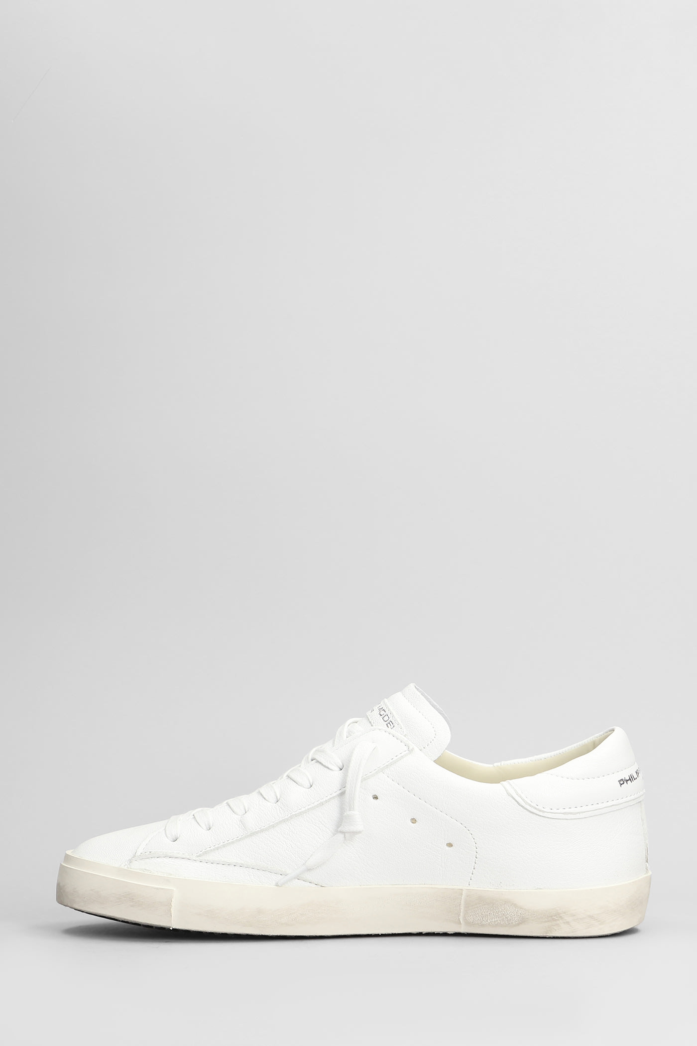 Shop Philippe Model Prsx Low Sneakers In White Leather