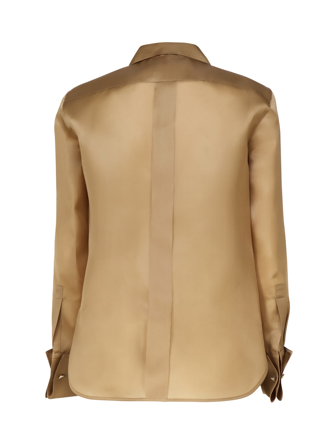 Shop Max Mara Nola Shirt In Silk In Leather