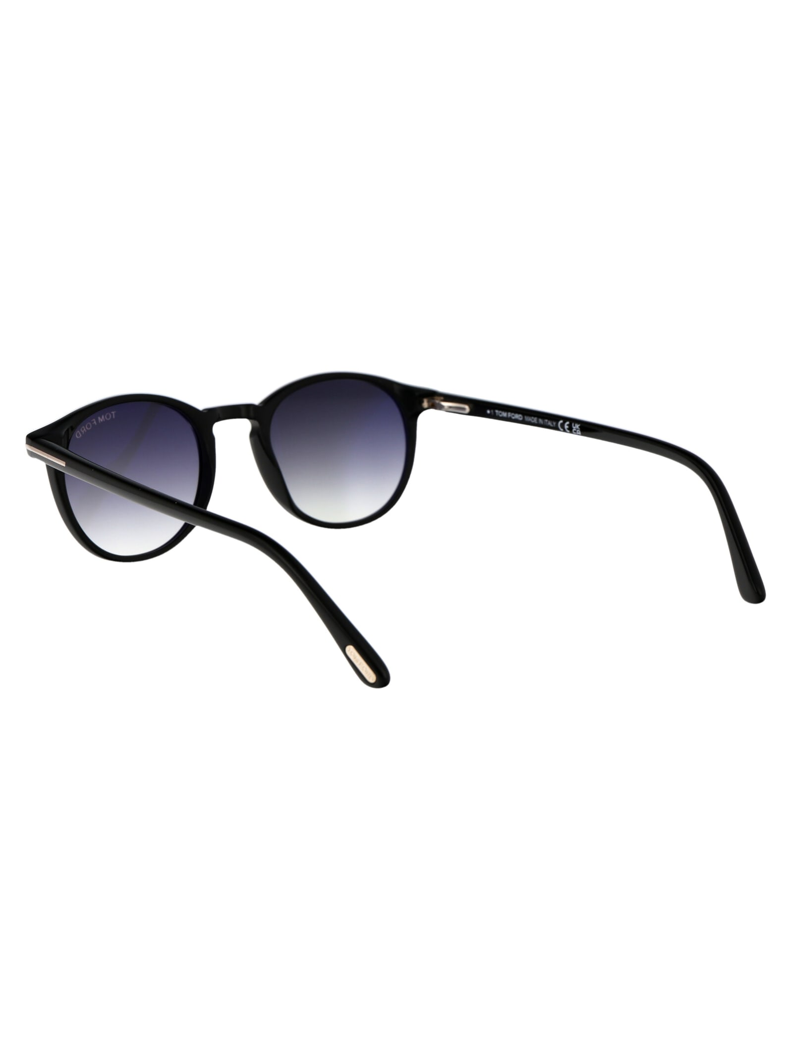 Tom Ford Andrea-02 Sunglasses In 01b Nero Lucido / Fumo Grad