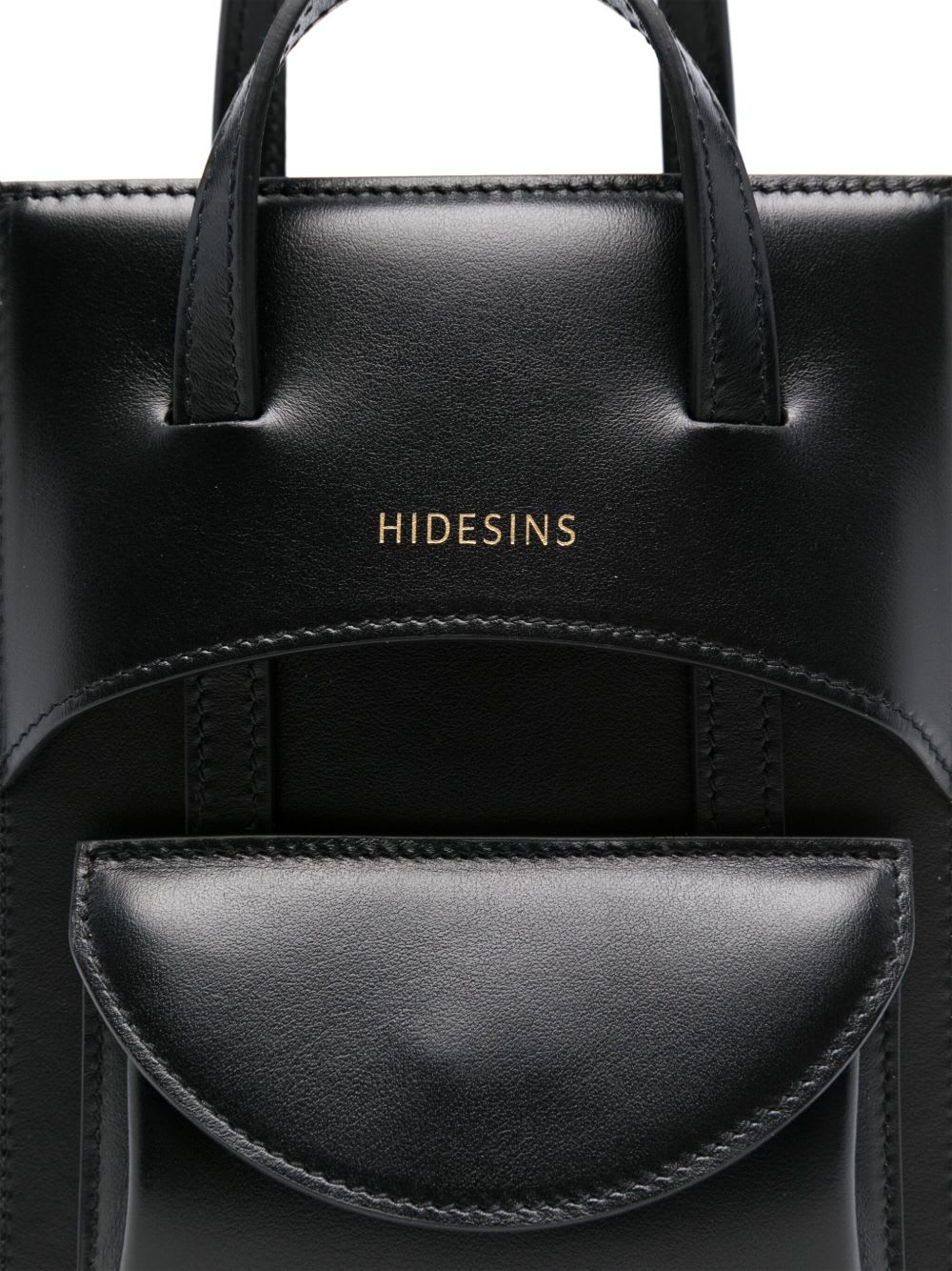 Hidesins Flap Leather Mini Bag In Black