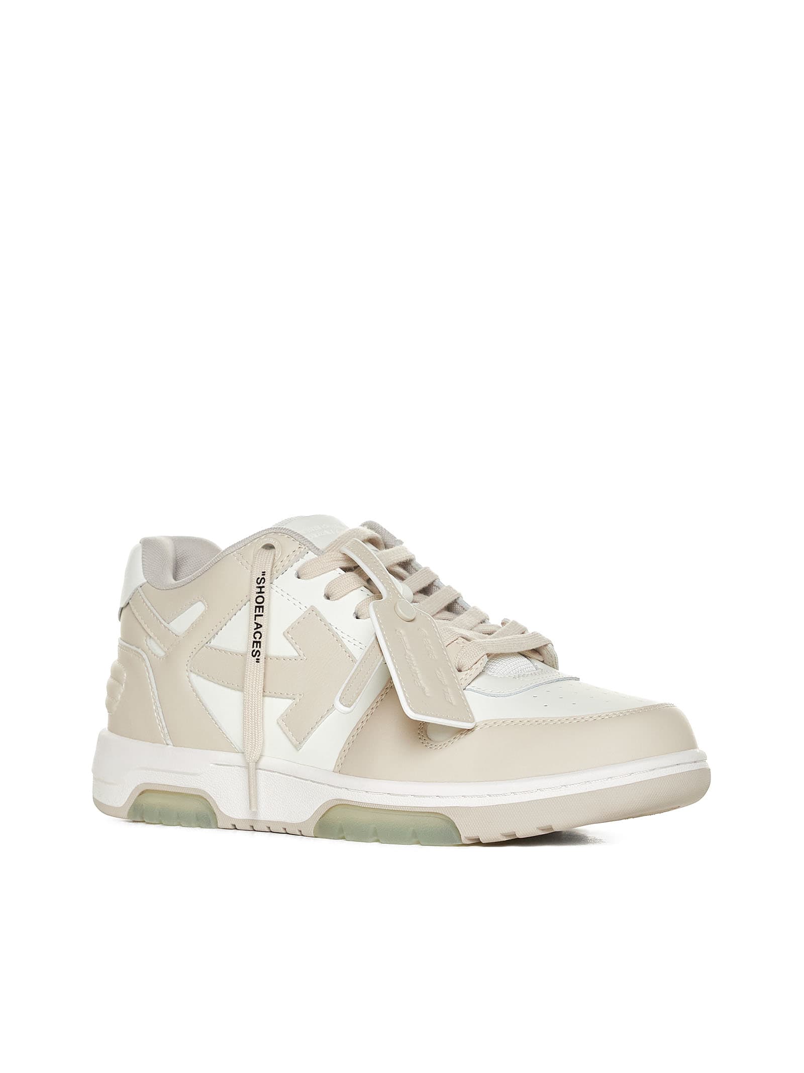 Off-white White Out Of Office Sneakers In Beige