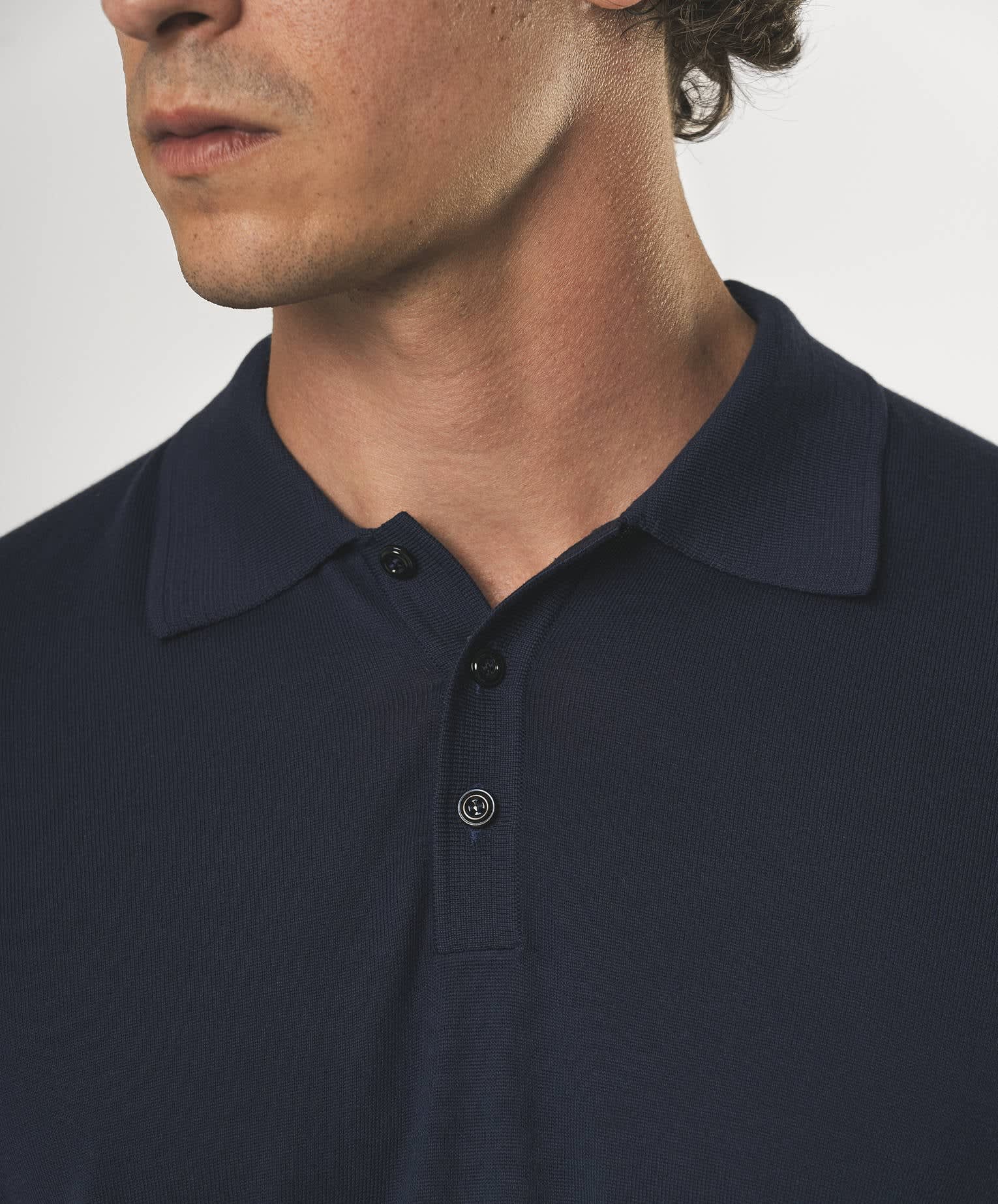 Larusmiani Ischia Polo Sweater In Navy
